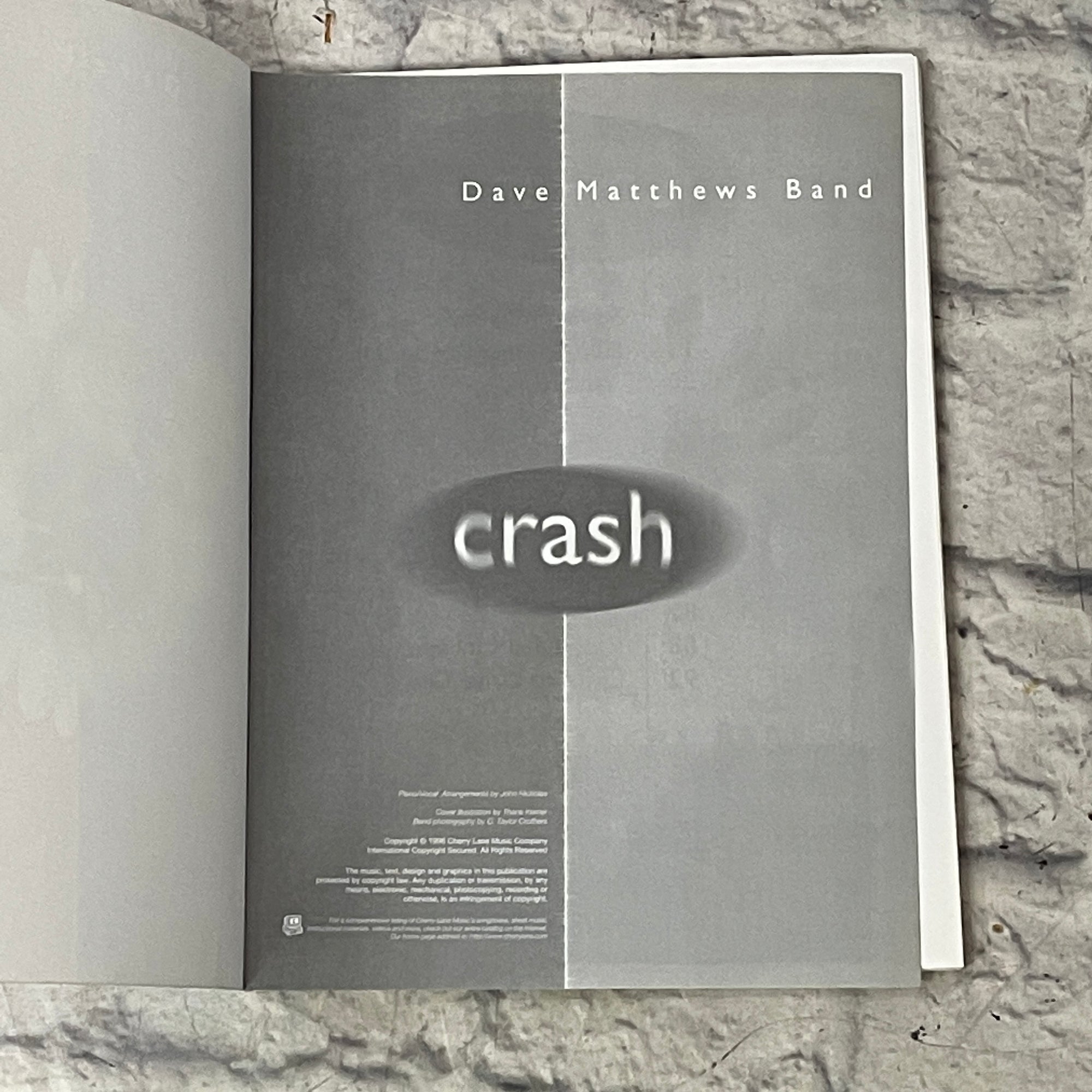 Dave Matthews Band Crash Song Book