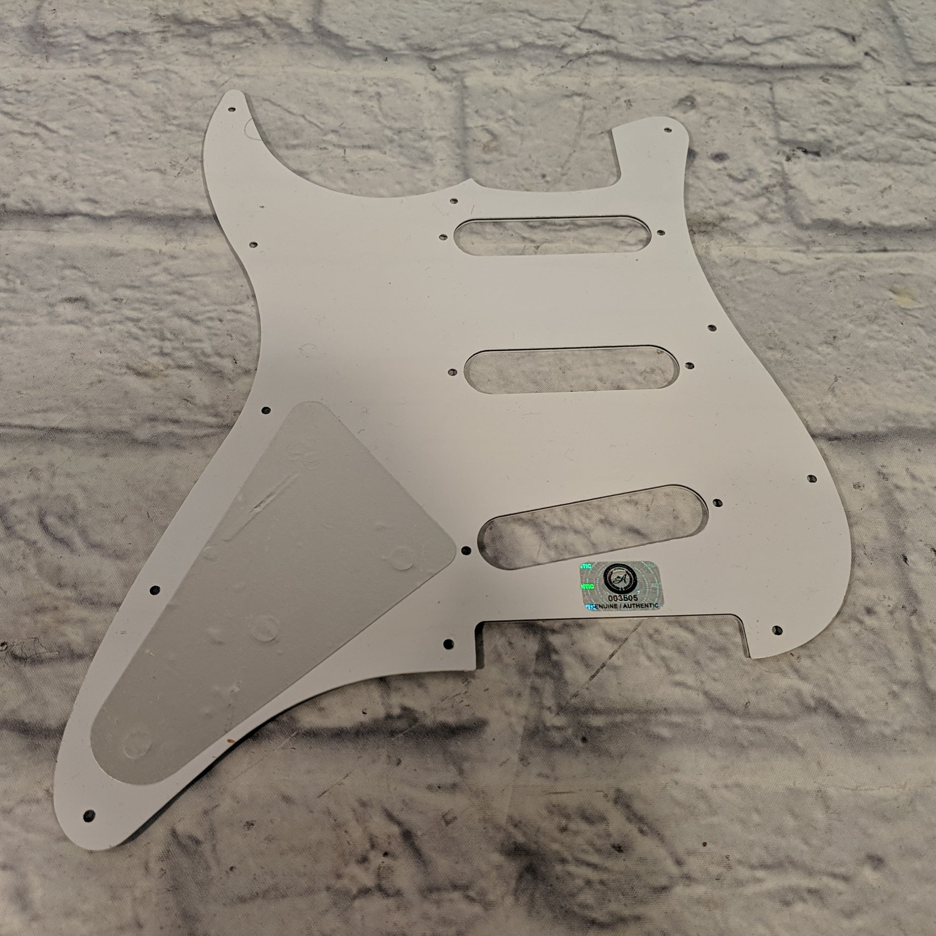 White Strat Pickguard Signed by KISS with Certificate of Authenticity