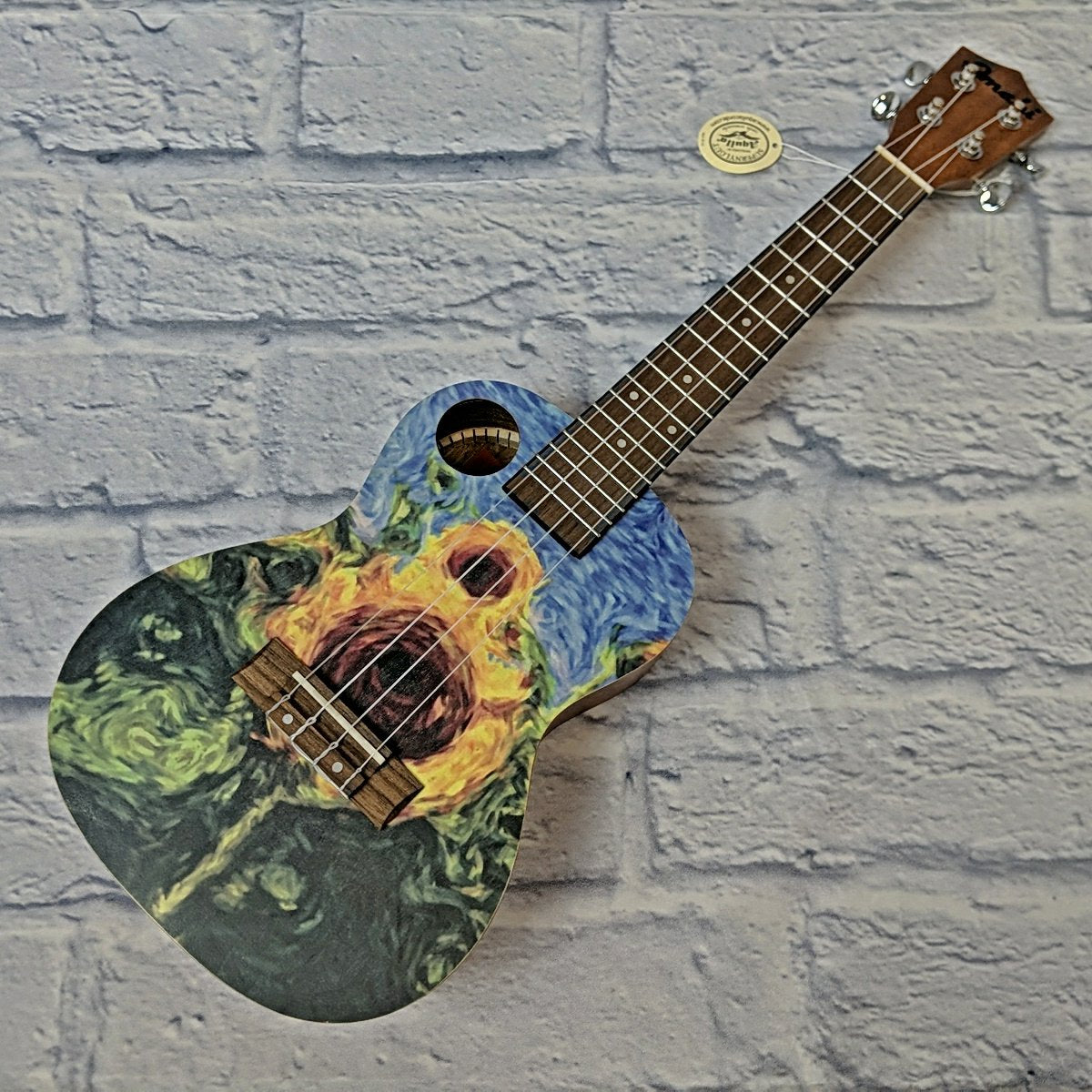 Amahi UKC-3DA5 Sunflower Fields Concert Mahogany Ukulele