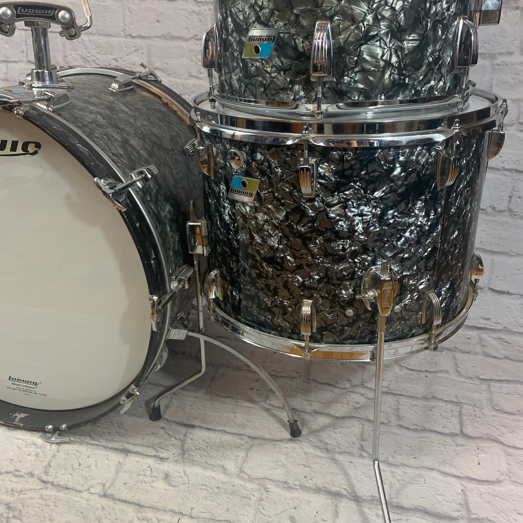 Vintage dels anys 70 Ludwig Black Diamond PearlVintage dels anys 70 Ludwig Black Diamond Pearl  