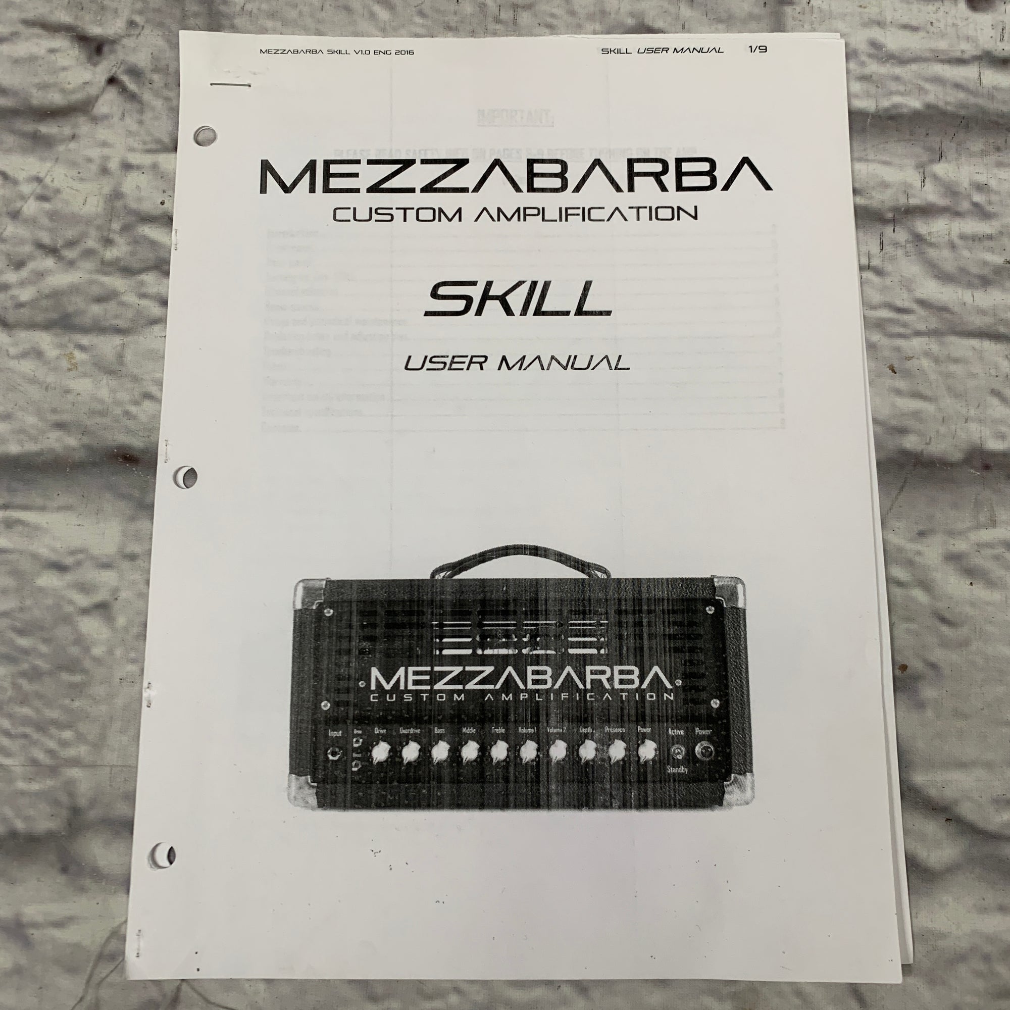 Mezzabarbra Skill 30 Guitar Head /w Fitted Bag