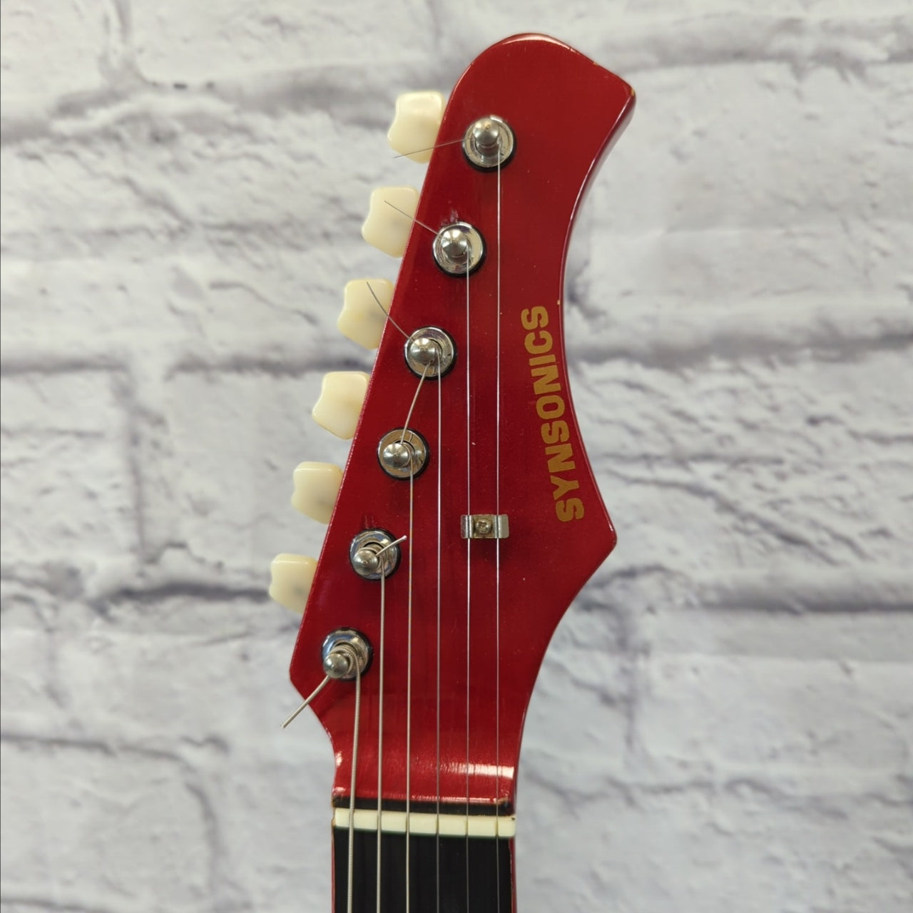 Synsonics 7010S 1980s Red Travel Guitar
