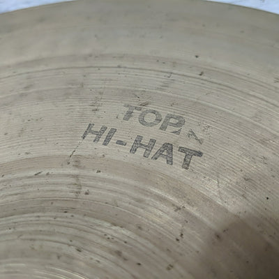Vintage 1970s Zildjian Avedis Hollow Logo 14 Inch Hi Hats