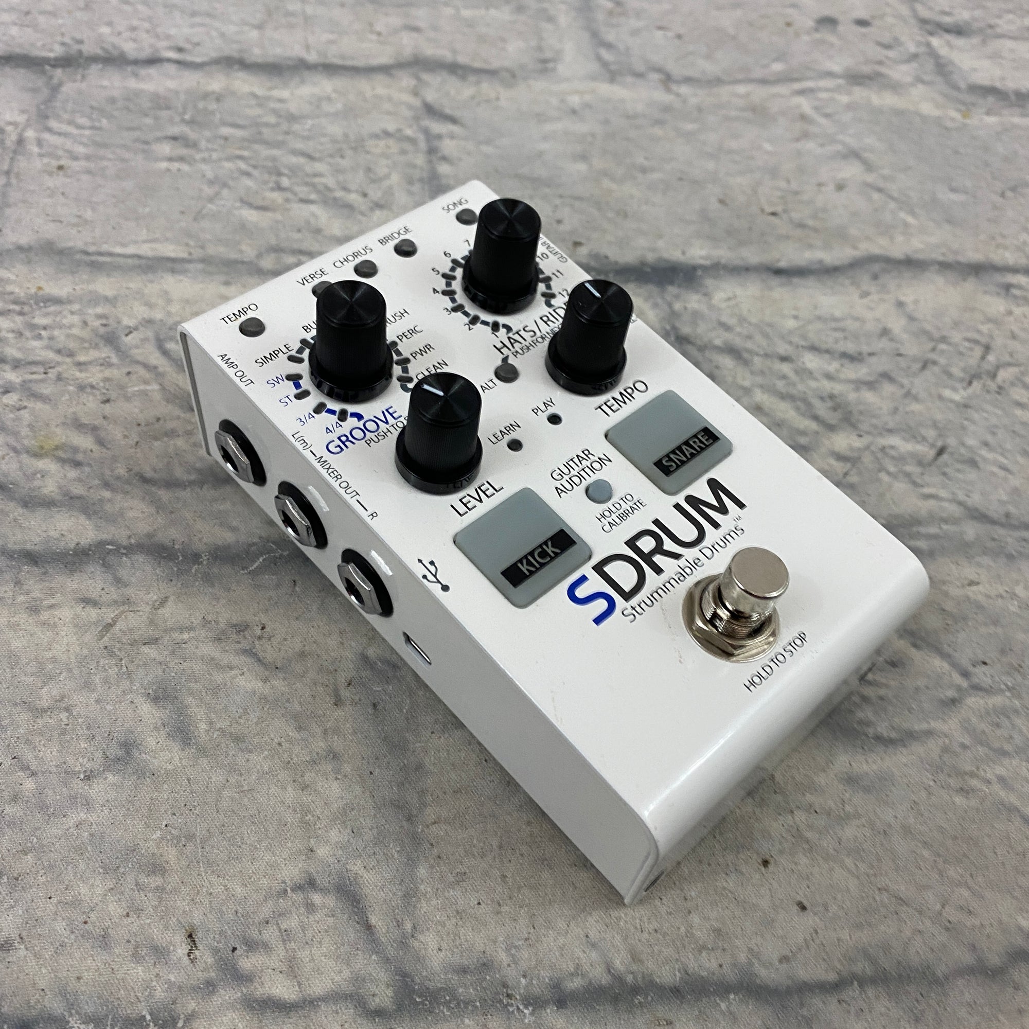 drums through guitar pedals Digitech SDrum Strummable Drums Guitar Pedal