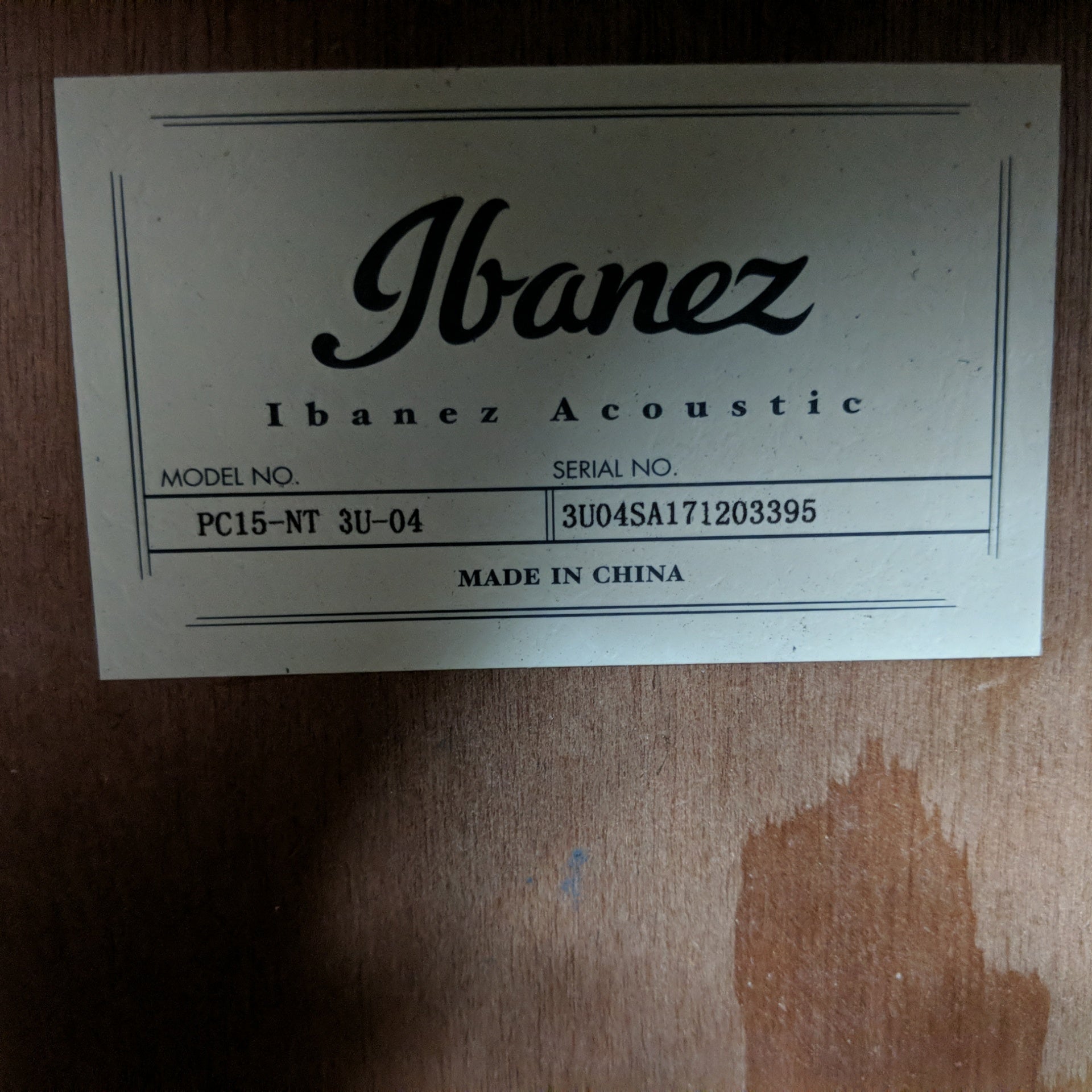 Ibanez PC15NT Performance Grand Concert Acoustic Guitar Natural