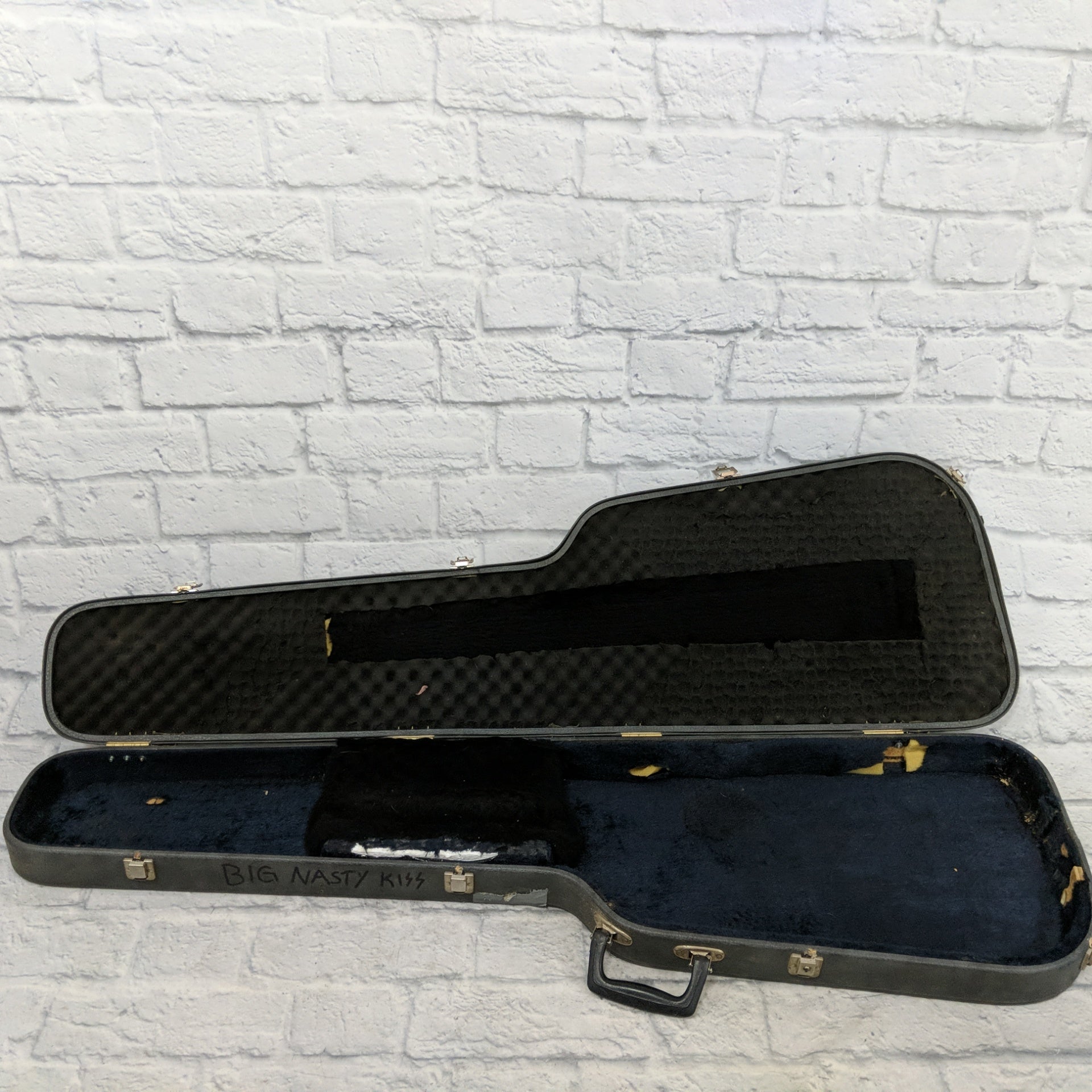 Hardshell Bass Case Grey Covered in Stickers