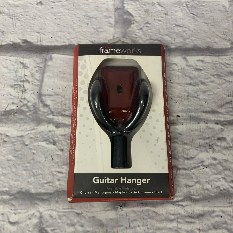 Frameworks GFW-GTR-HNGRCHR Guitar Wall Hanger Cherry Finish