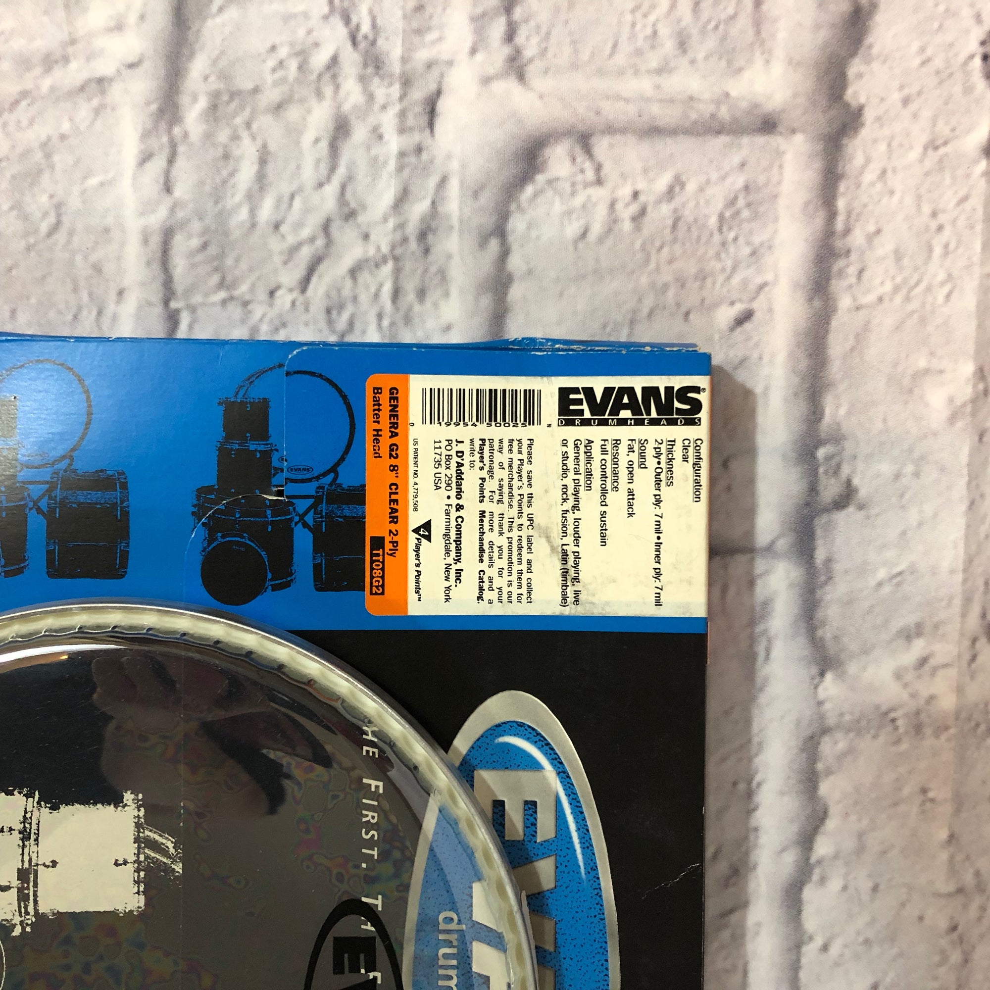 Evans Genera G2 8in Clear 2play Batter Head