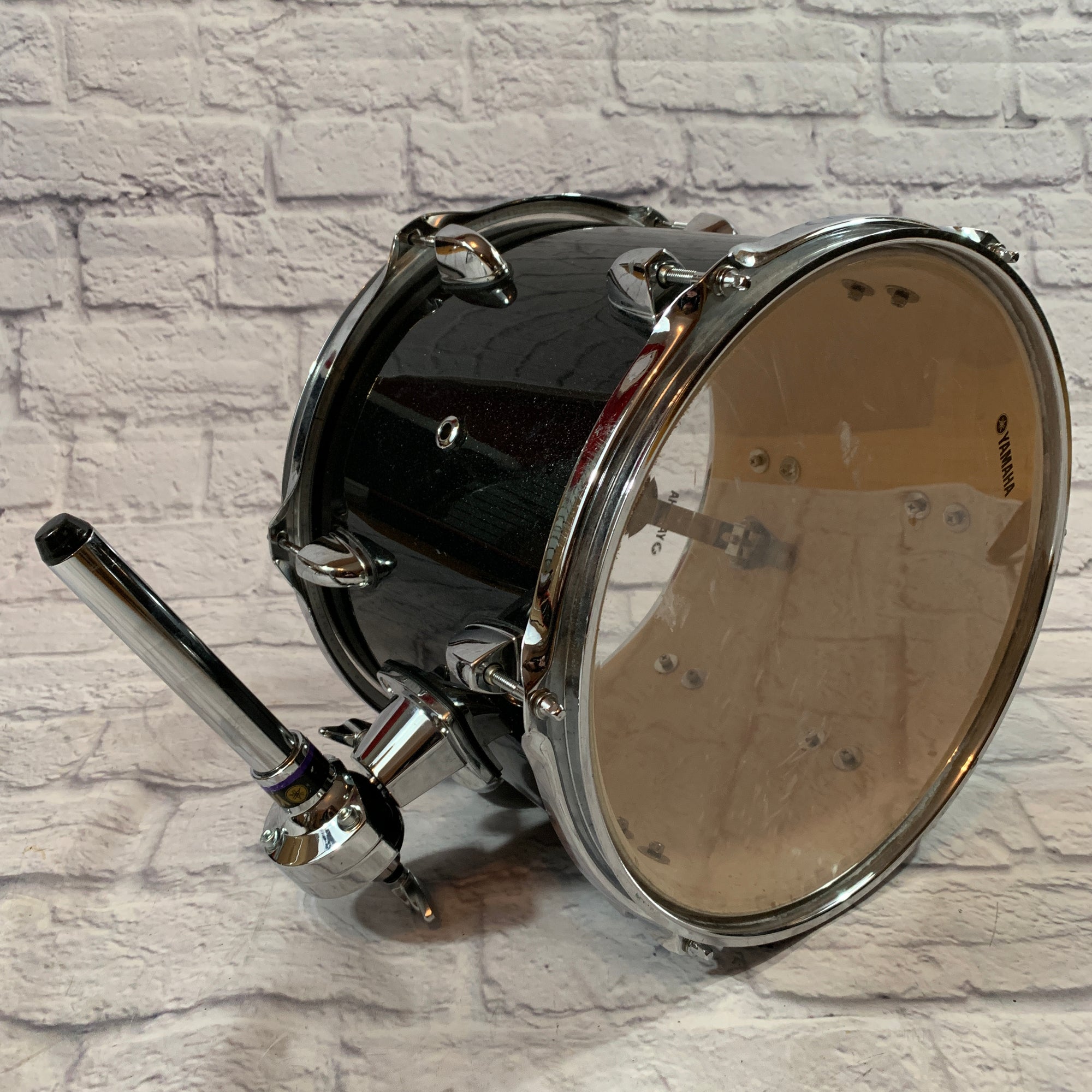 Yamaha Black Sparkle Birch 9x12 Tom Tom With Mount