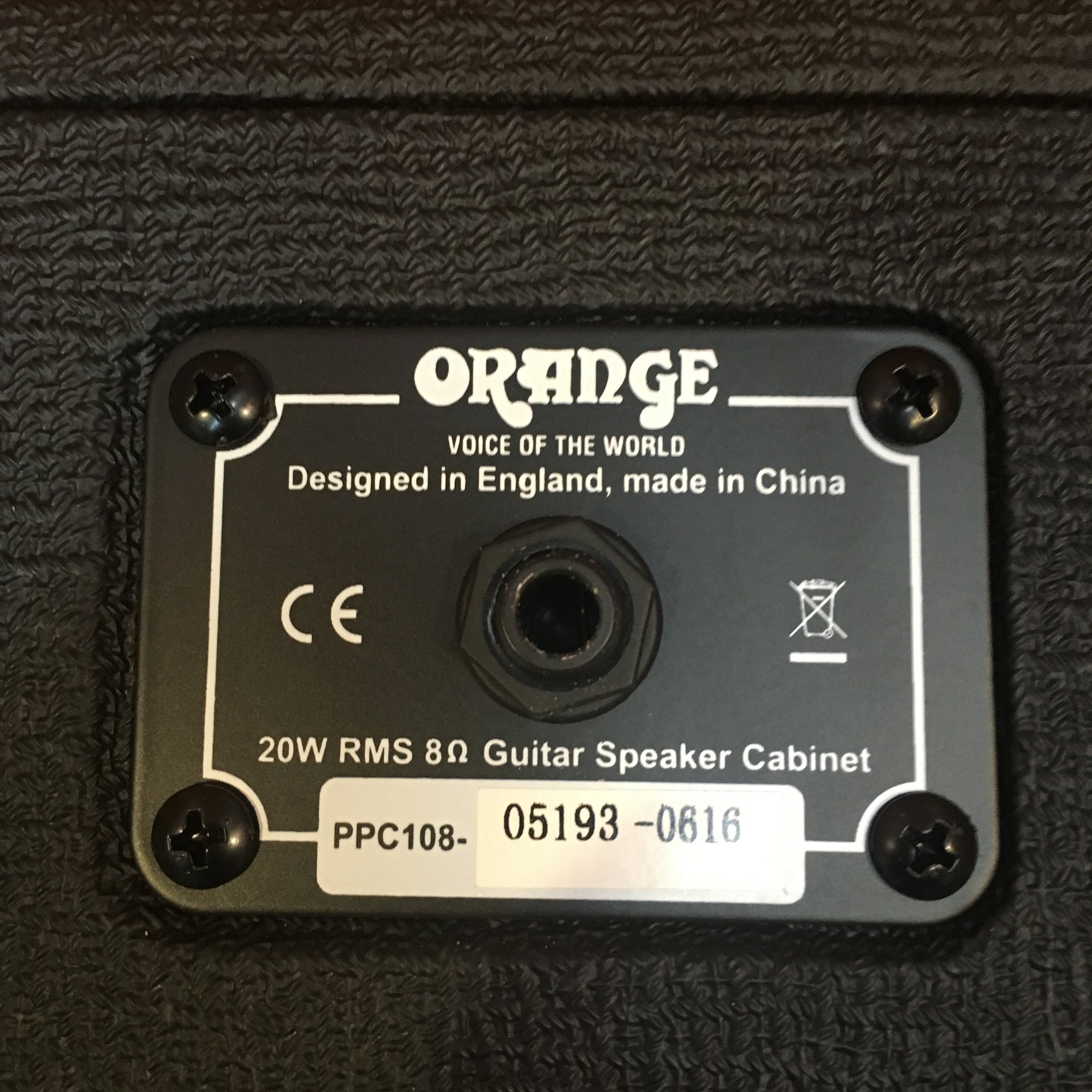 ** Orange PPC108 20w Guitar Cab