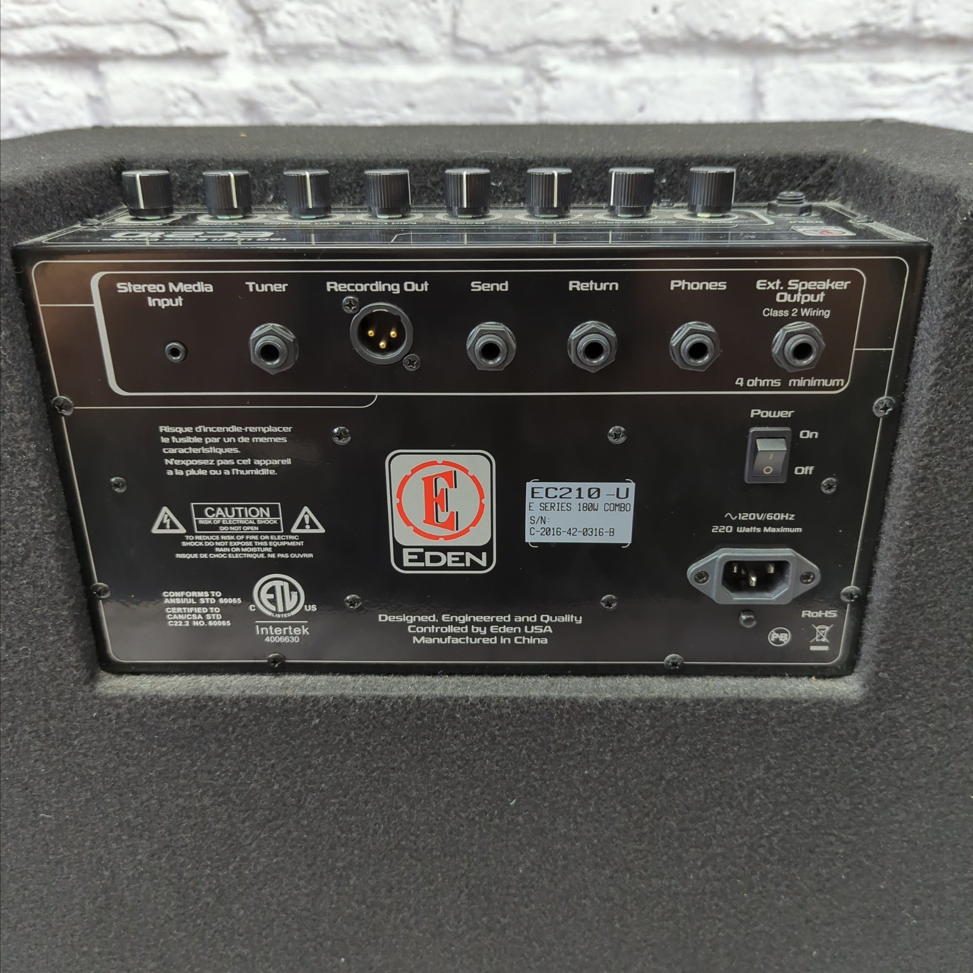 Eden EC210 Bass Guitar Combo Amp