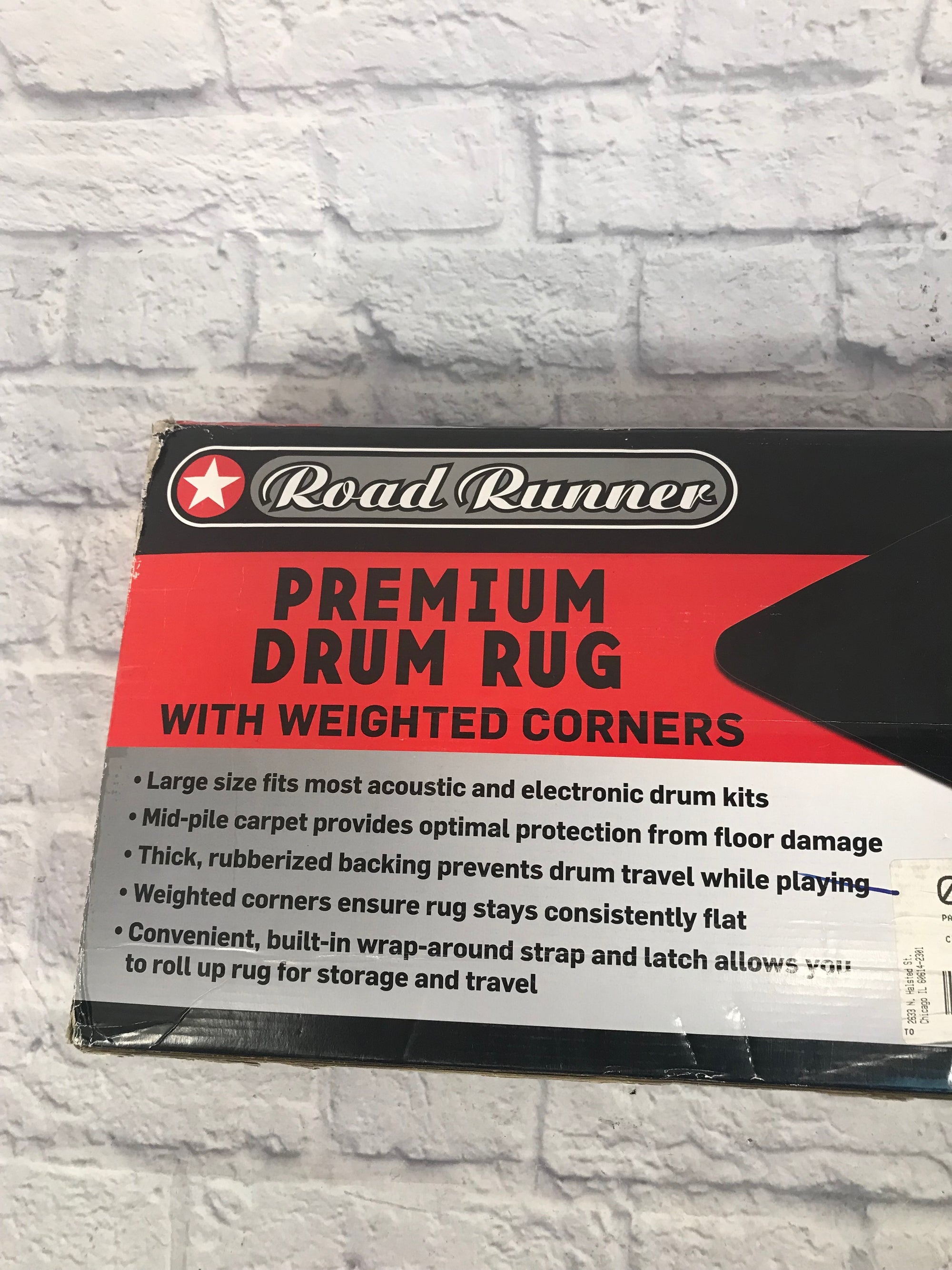 Road Runner Drum Rug With Weighted Corners