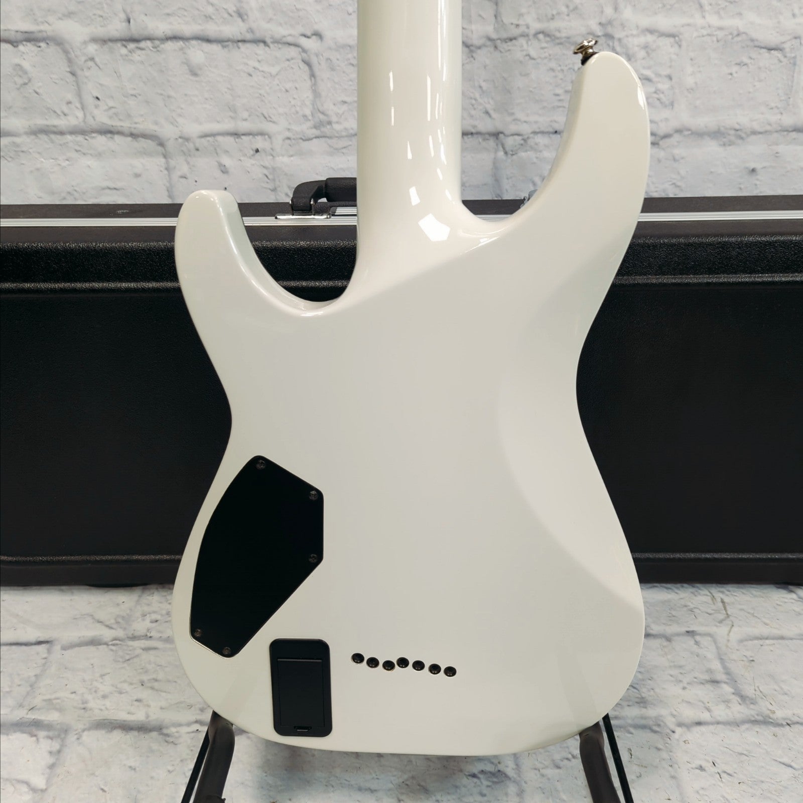 Schecter Hellraiser C-7 Electric Guitar - White w/ Gator Hardcase