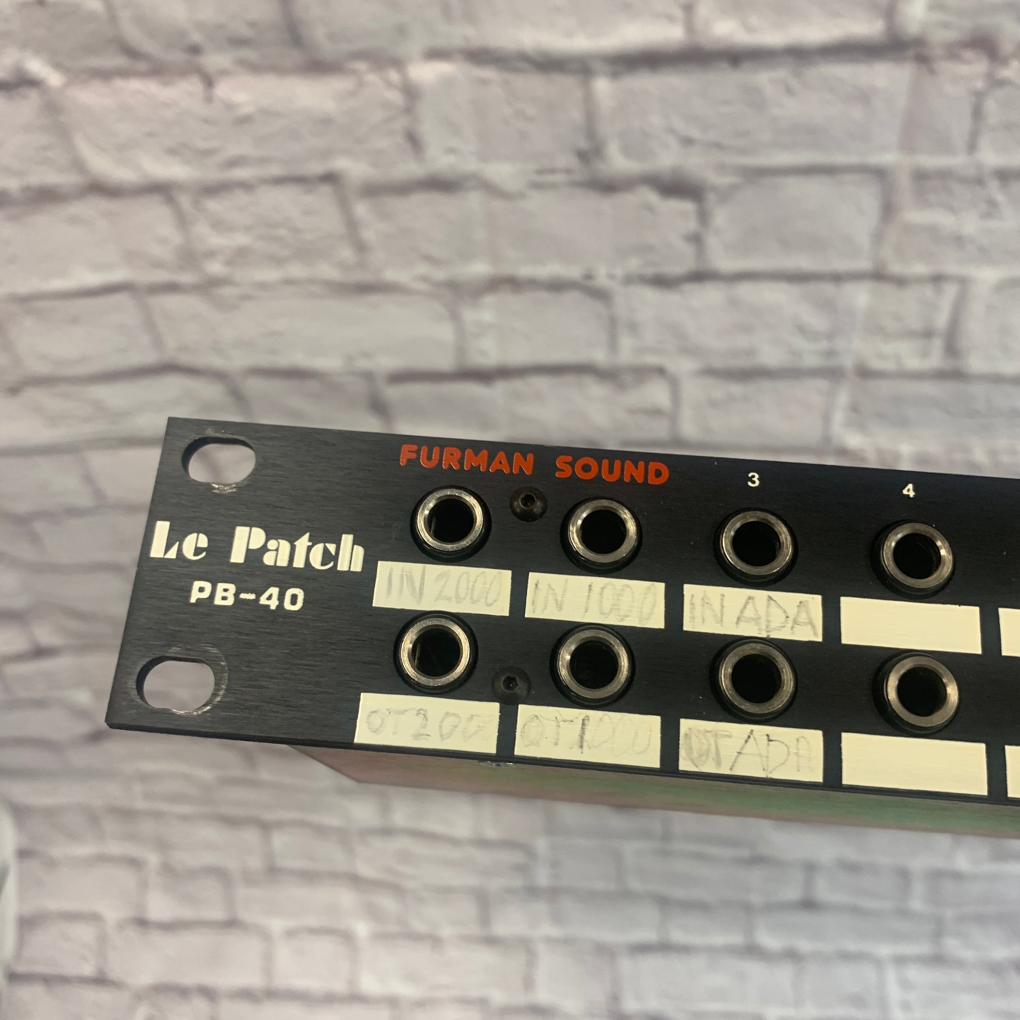Furman PB-40 Le Patch Patchbay Rack Patchbay