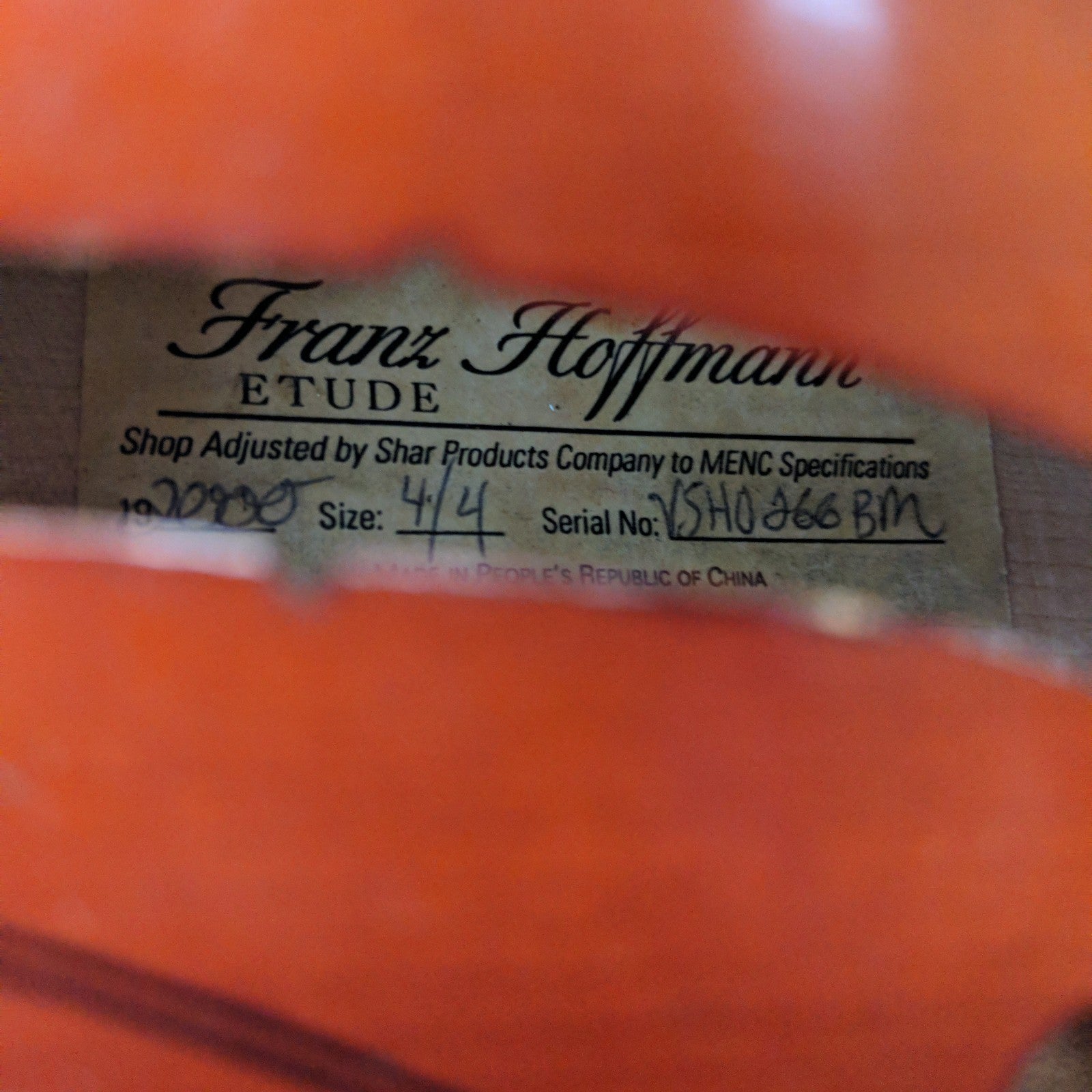 Franz Hoffman 4/4 Violin