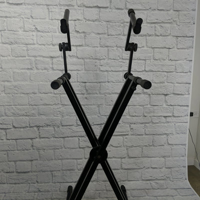 On-Stage OSS Extreme 420 Keyboard Stand (KS7292 Double-X ErgoLok w 2nd Tier)