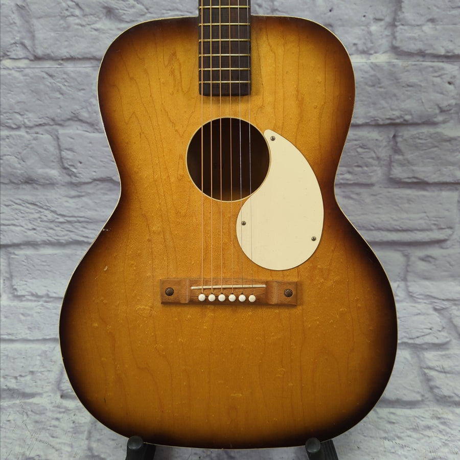 Vintage 1960s Kay Airline N-5 Acoustic Guitar Sunburst with Original Case