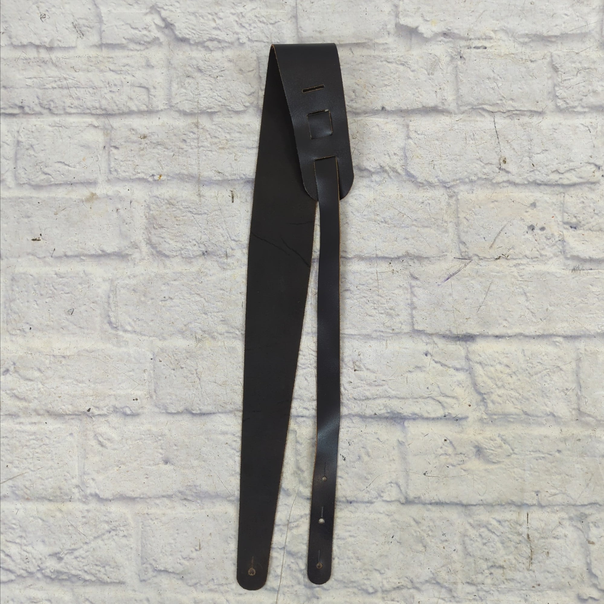 Wide Black Adjustable Guitar Strap
