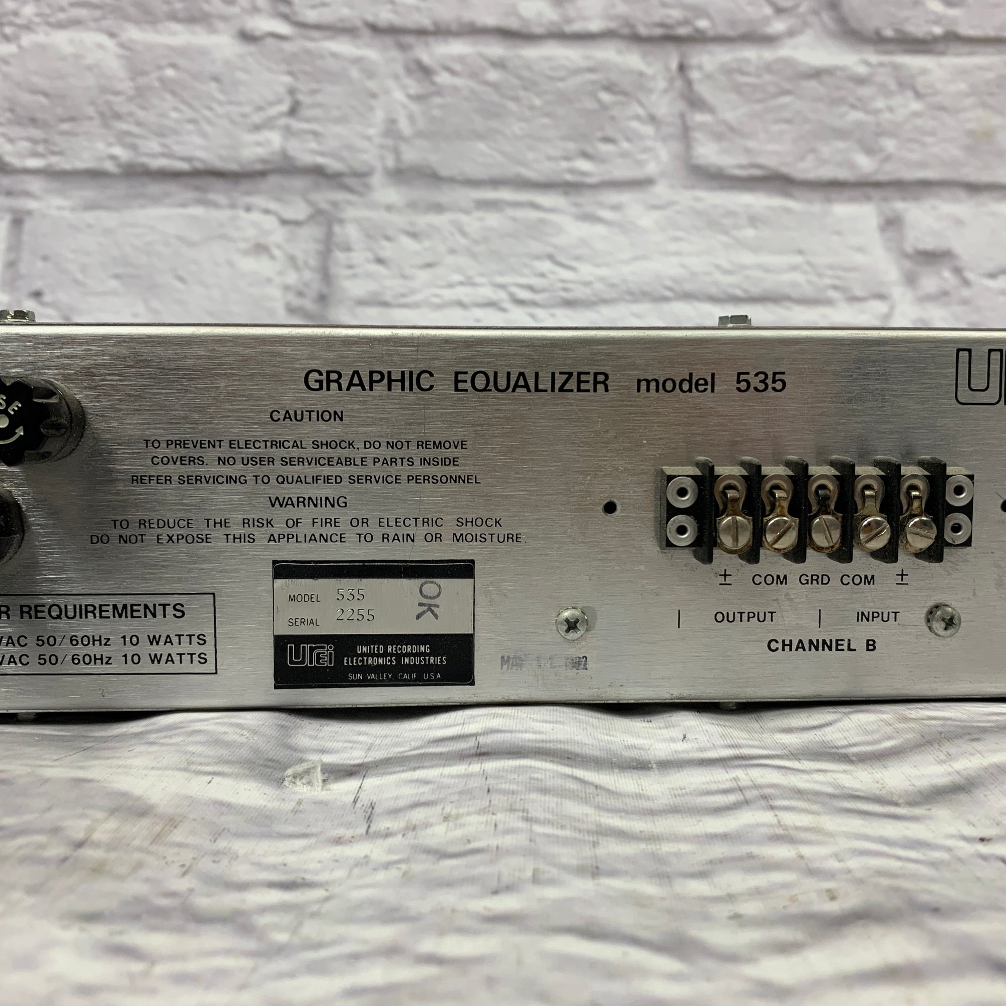 Urei EQ 535 Dual Ten-Band Equalizer