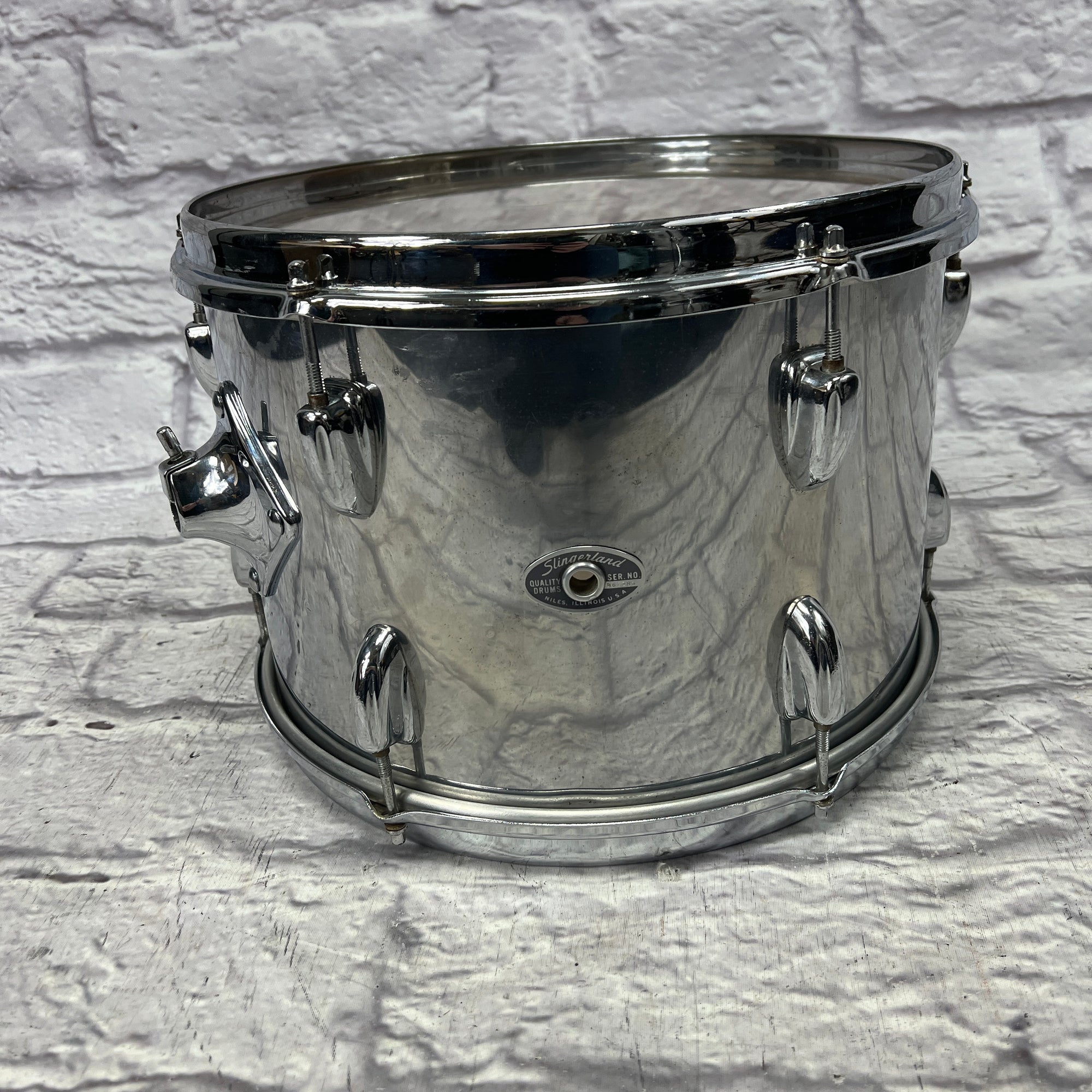 Slingerland COW Chrome Over Wood 13 14 16 18 24  - Chrome Vintage 1970s 5pc Drum Kit