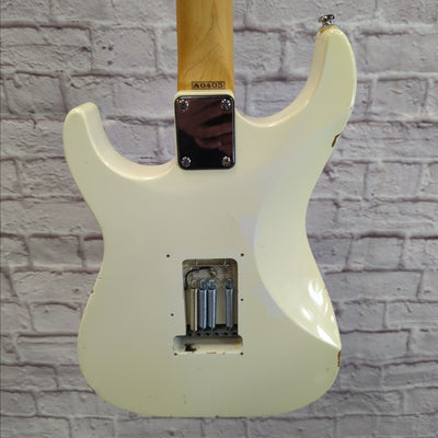 Lotus Strat Copy White 1980s Electric Guitar