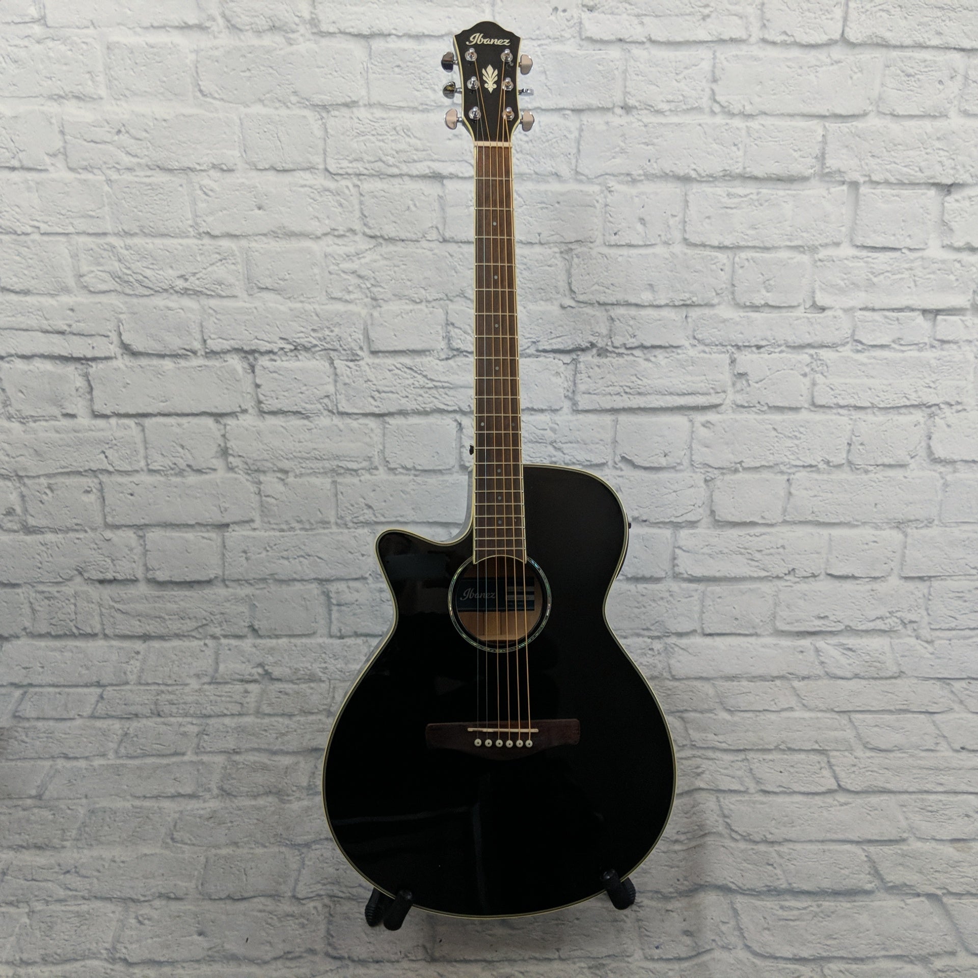 Ibanez AEG10LIIBK Lefty Acoustic Electric Guitar in Black