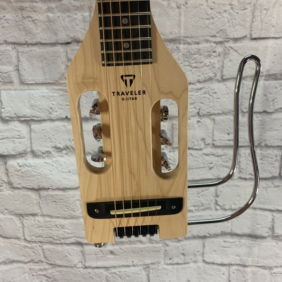 Traveler Ultra-Light Natural Electric Guitar w/ leg rest