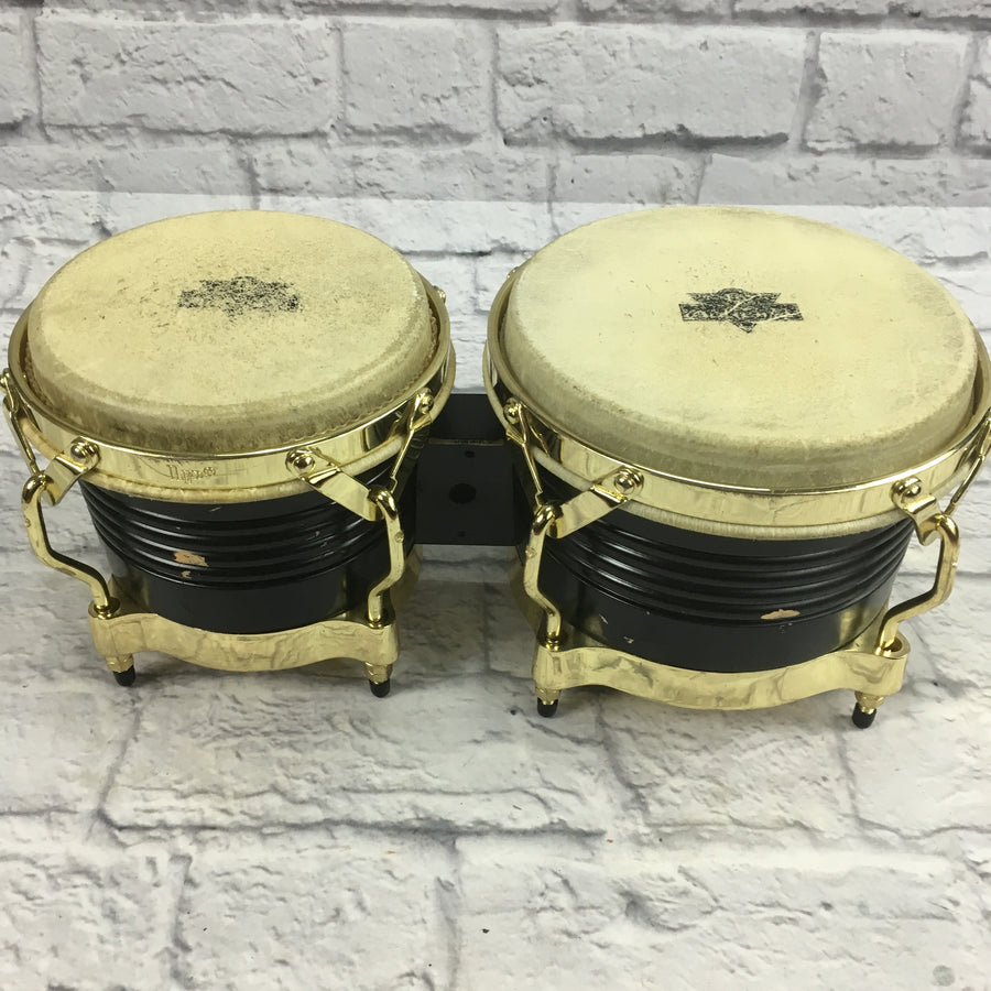 Latin Percussion Black Gold Bongos As Is