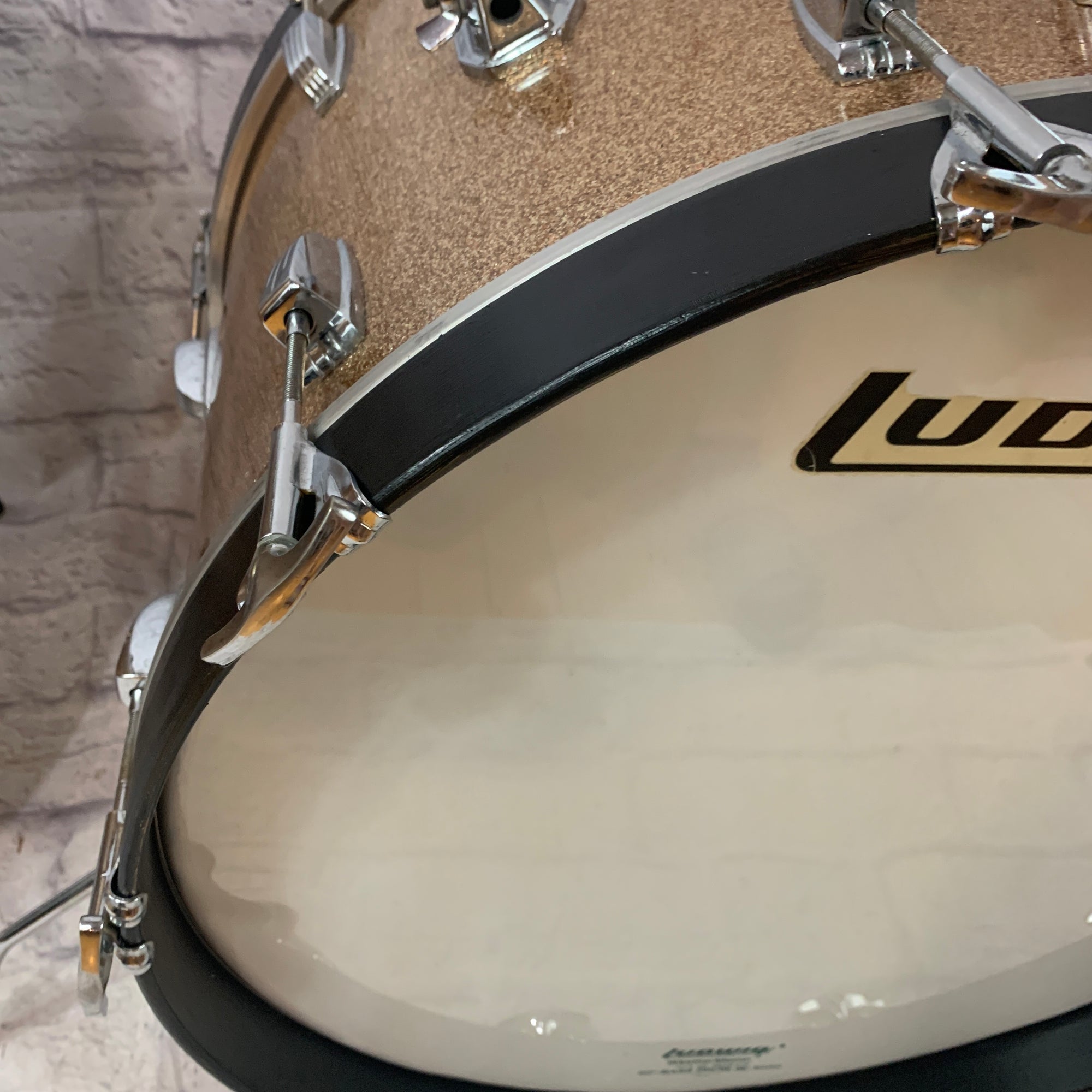 Vintage 1966 Ludwig Champagne Sparkle 3 Piece Drum Kit