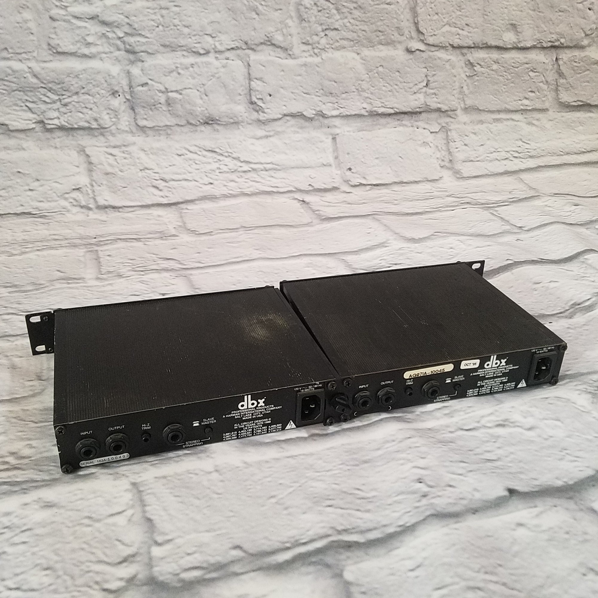 DBX 163A Over Easy Rack Compressor Limiter Pair Evolution Music