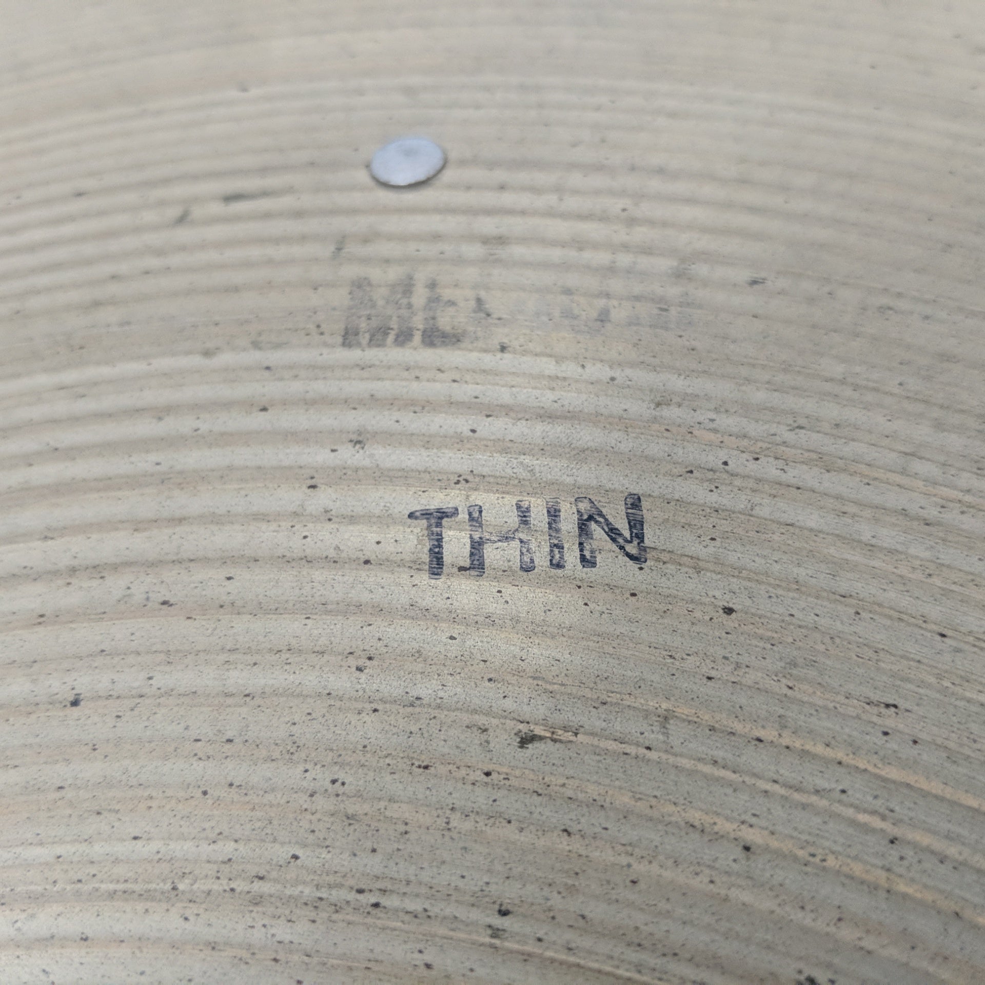 Vintage Kashian / Ufip 22" Thin Ride Cymbal Made in Italy with Rivets