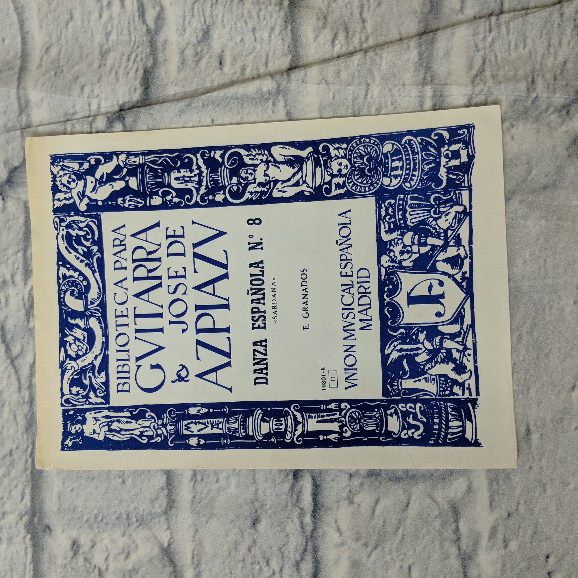 Biblioteca Para Gvitarra Jose De Azpiazv Dana Espanola No. 8