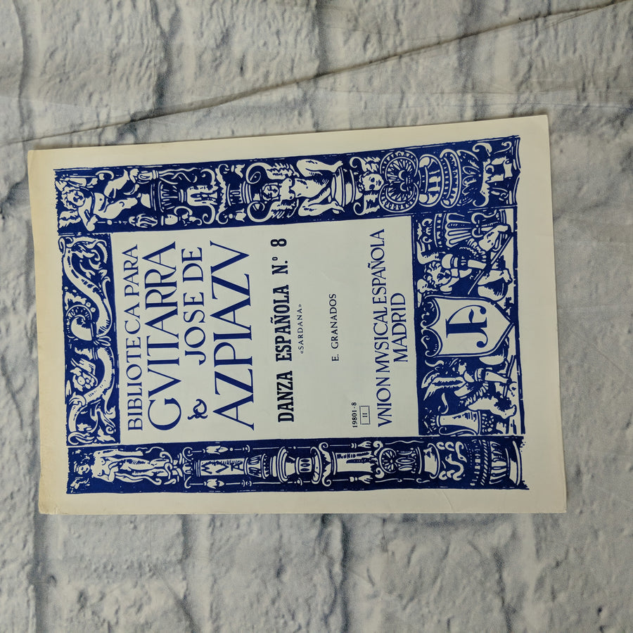 Biblioteca Para Gvitarra Jose De Azpiazv Dana Espanola No. 8