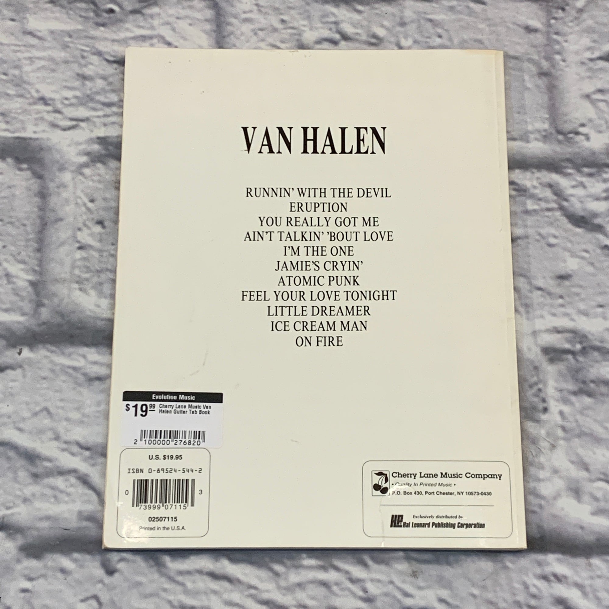Cherry Lane Music Van Halen Guitar Tab Book