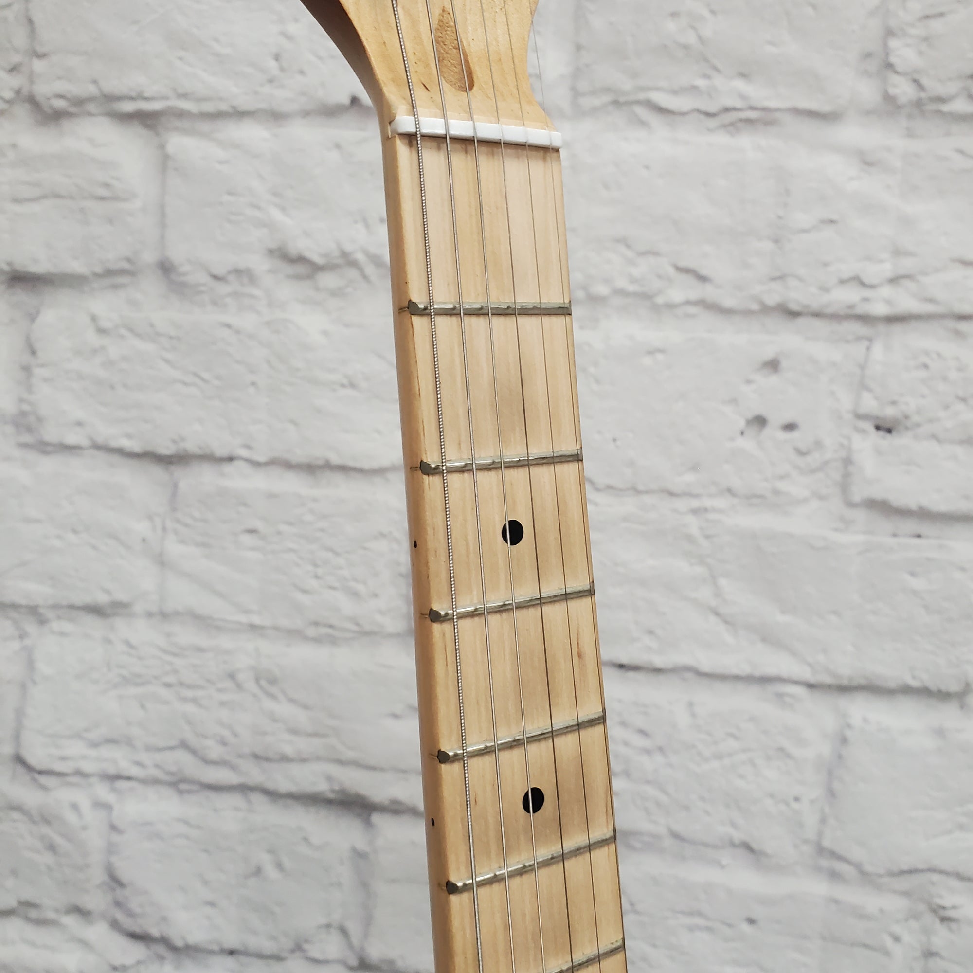 Unknown Strat Style Electric Guitar Trans Green