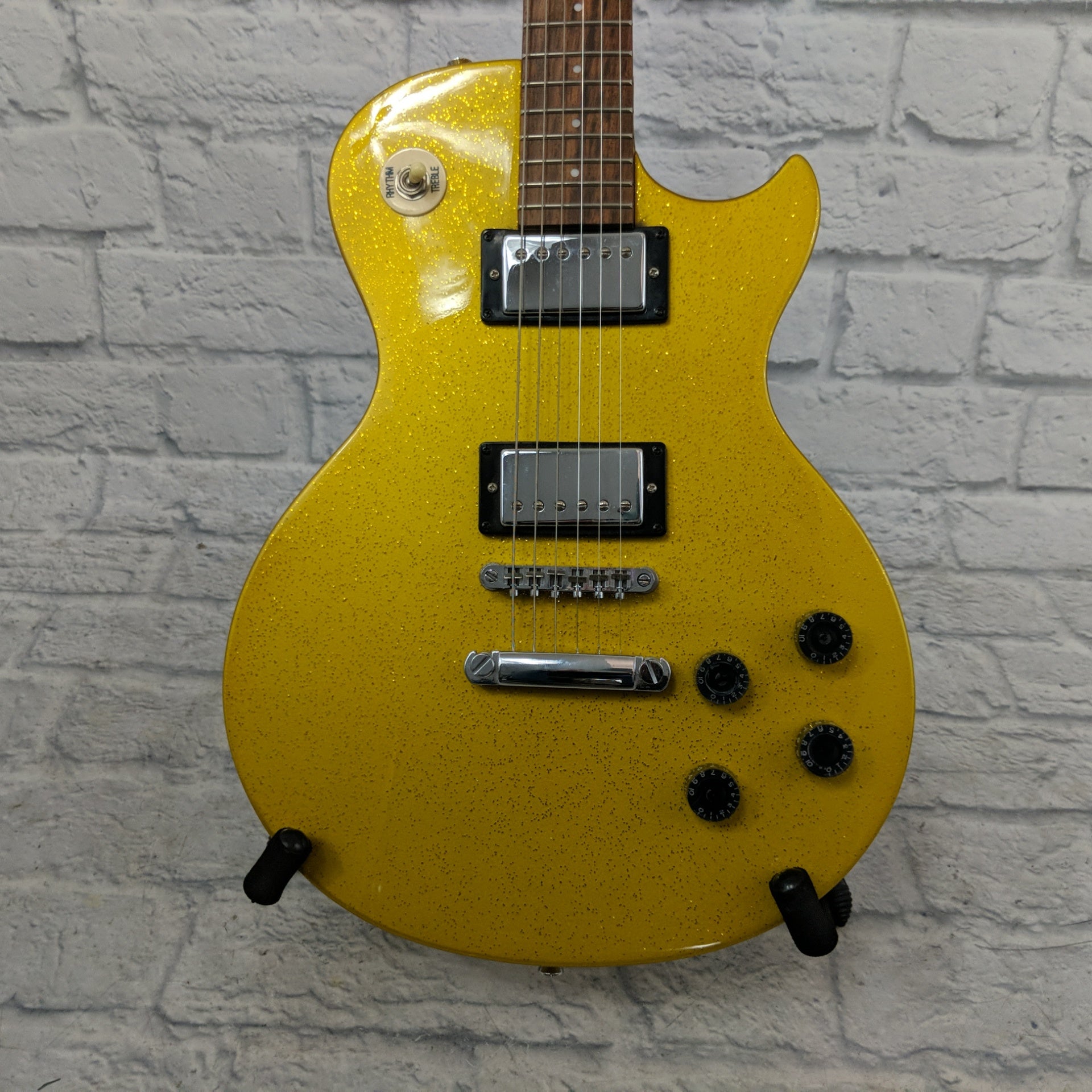Bluz LP Style Electric Guitar - Yellow Sparkle