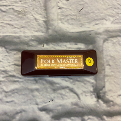 Suzuki Folkmaster 10 Hole Diatonic Harmonica - D