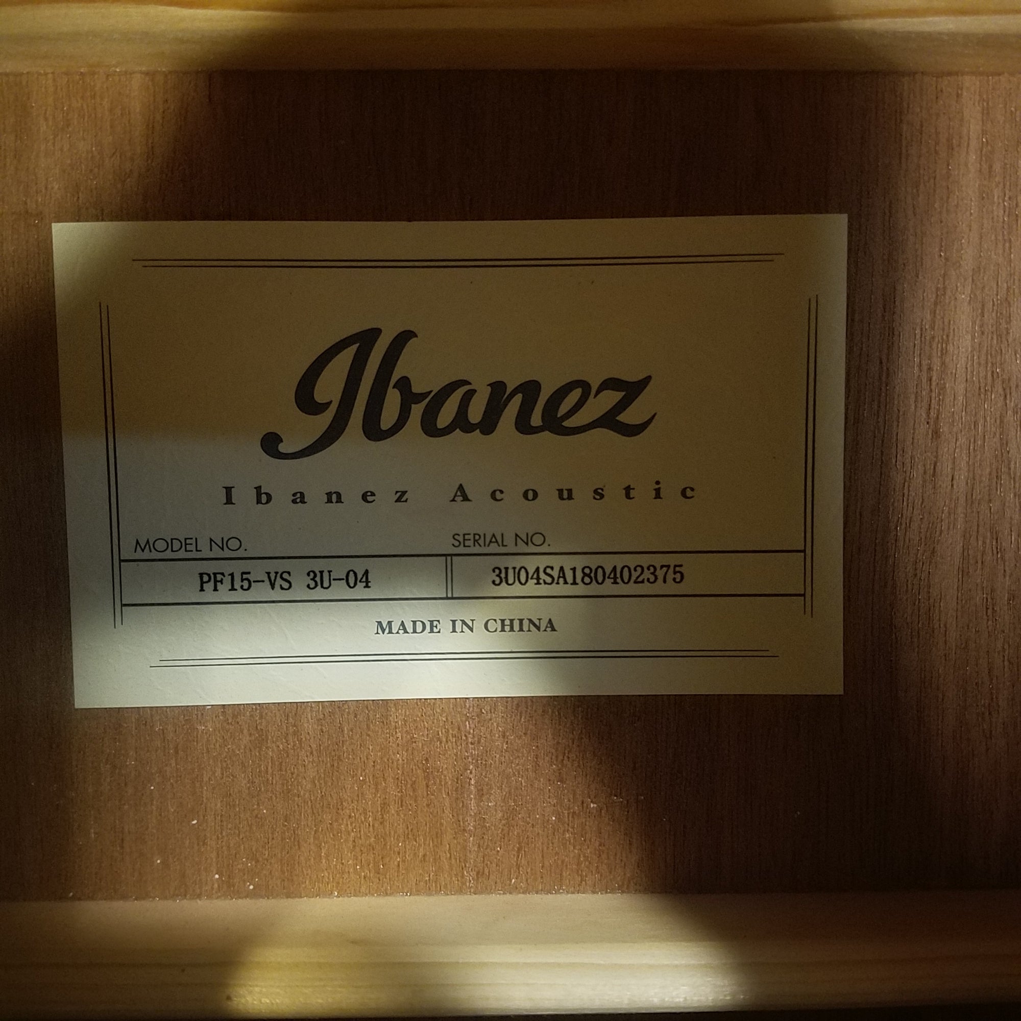 Ibanez PF15-VS Acoustic As-Is Bridge Lifting