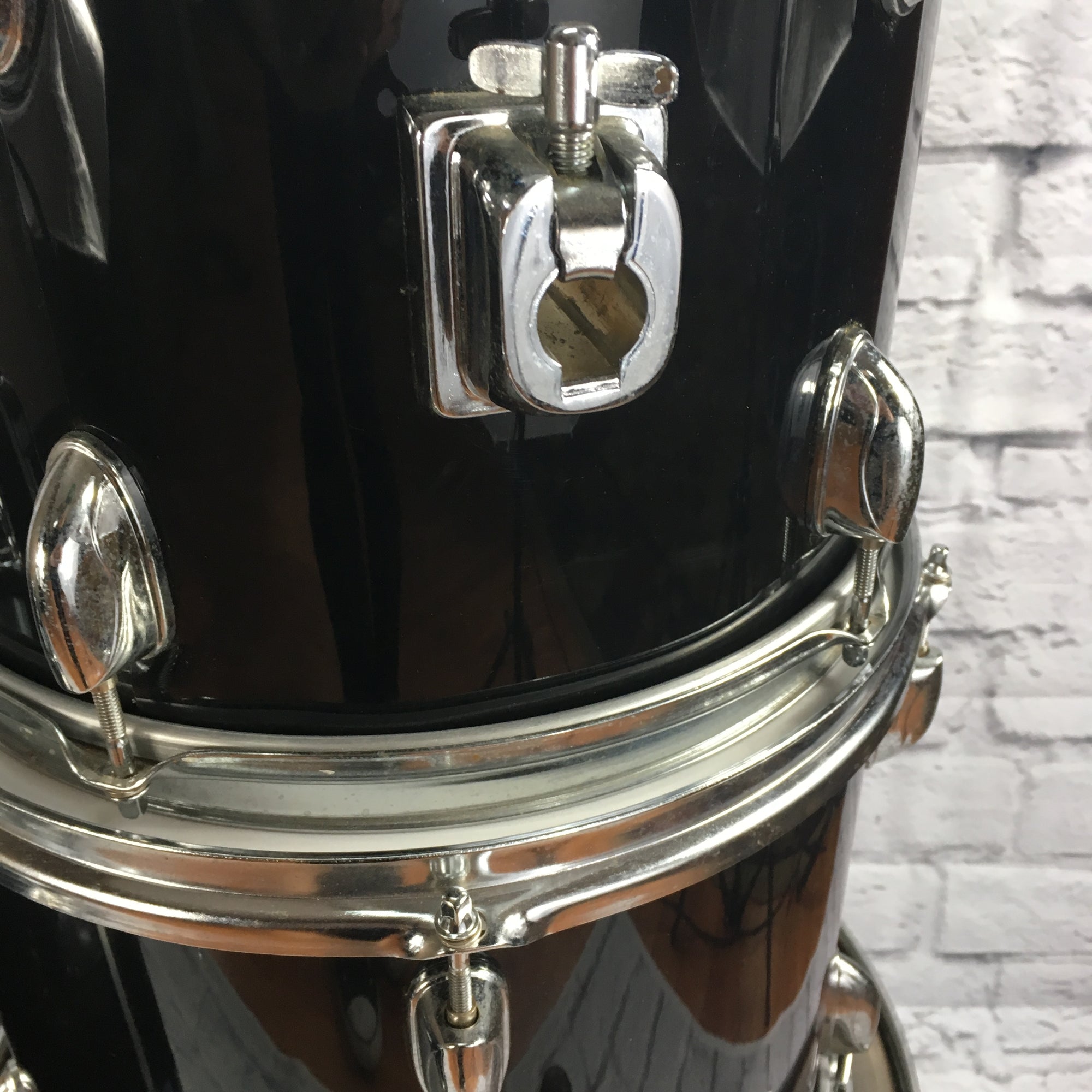 Unknown 4pc Black Drum Set