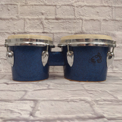 Unknown Bongos Made in Japan Blue Sparkle