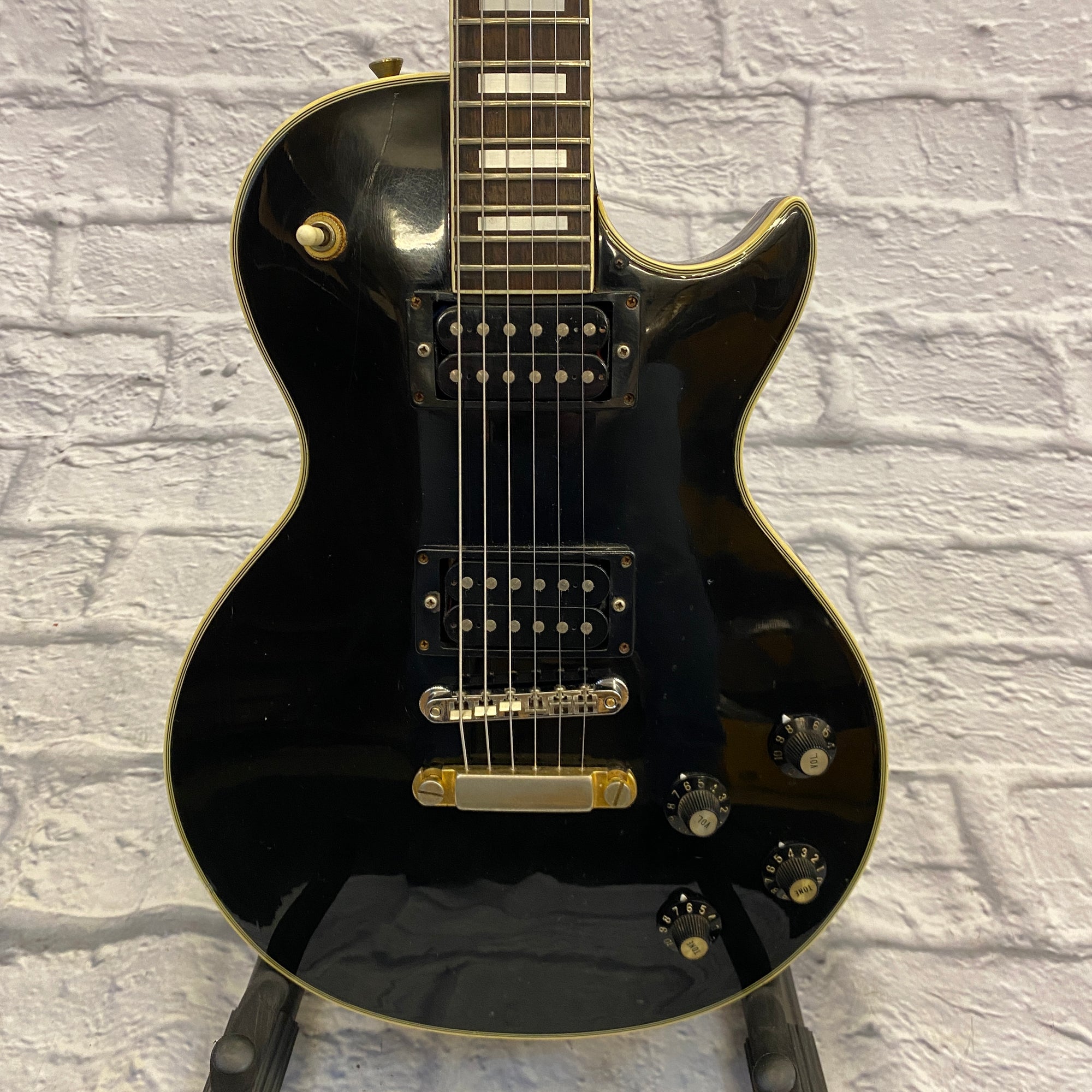 Vintage MIJ LP Style Electric Guitar Black