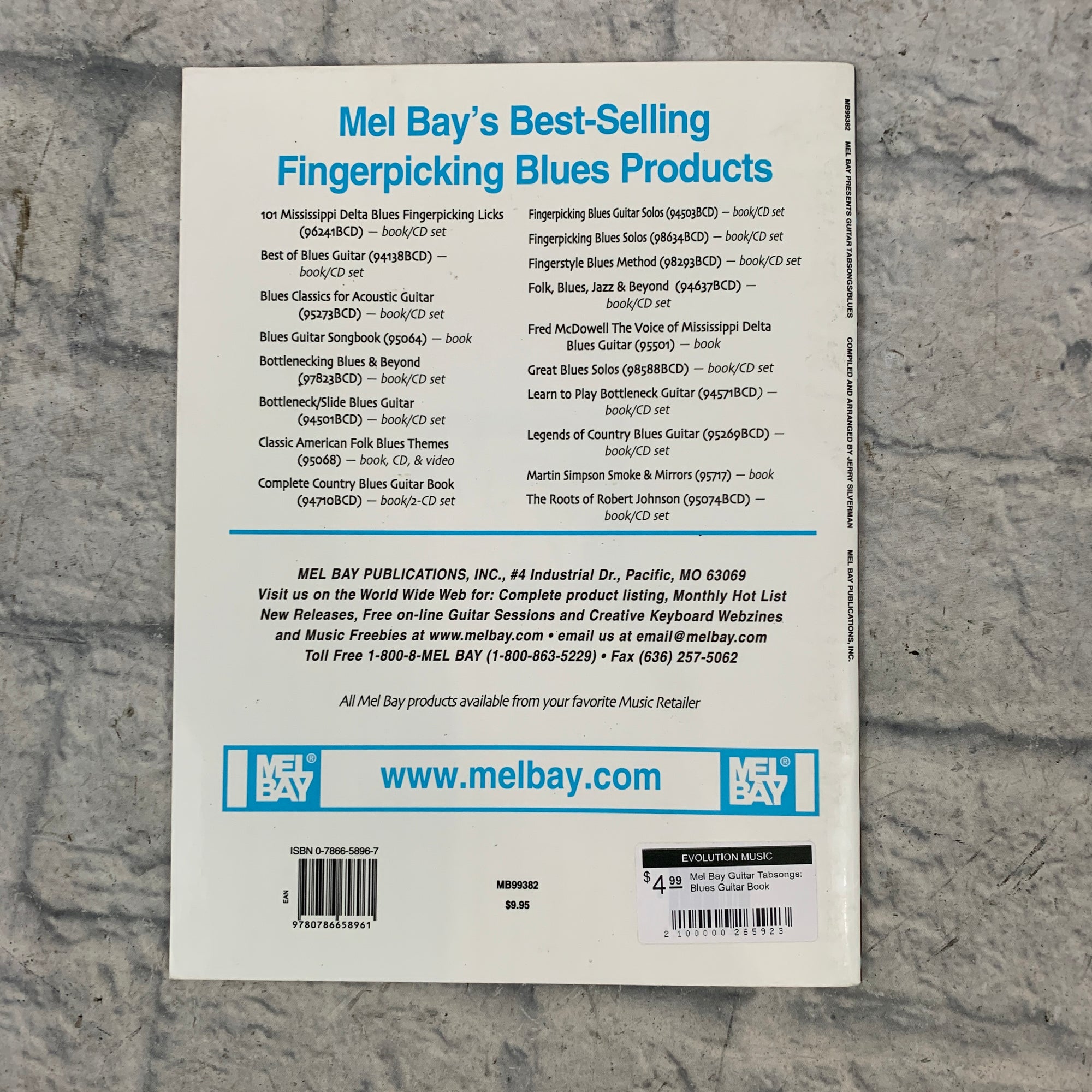 Mel Bay Guitar Tabsongs: Blues Guitar Book