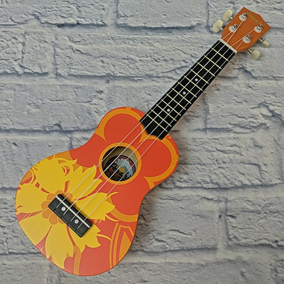 Amahi DDUK5 Orange Flower Soprano Ukulele