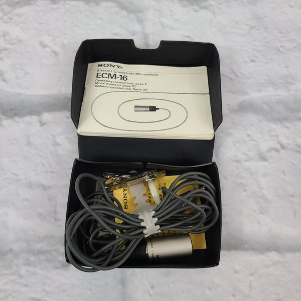 Sony ECM-16 Electret Condenser Microphone w/ Case - Evolution Music