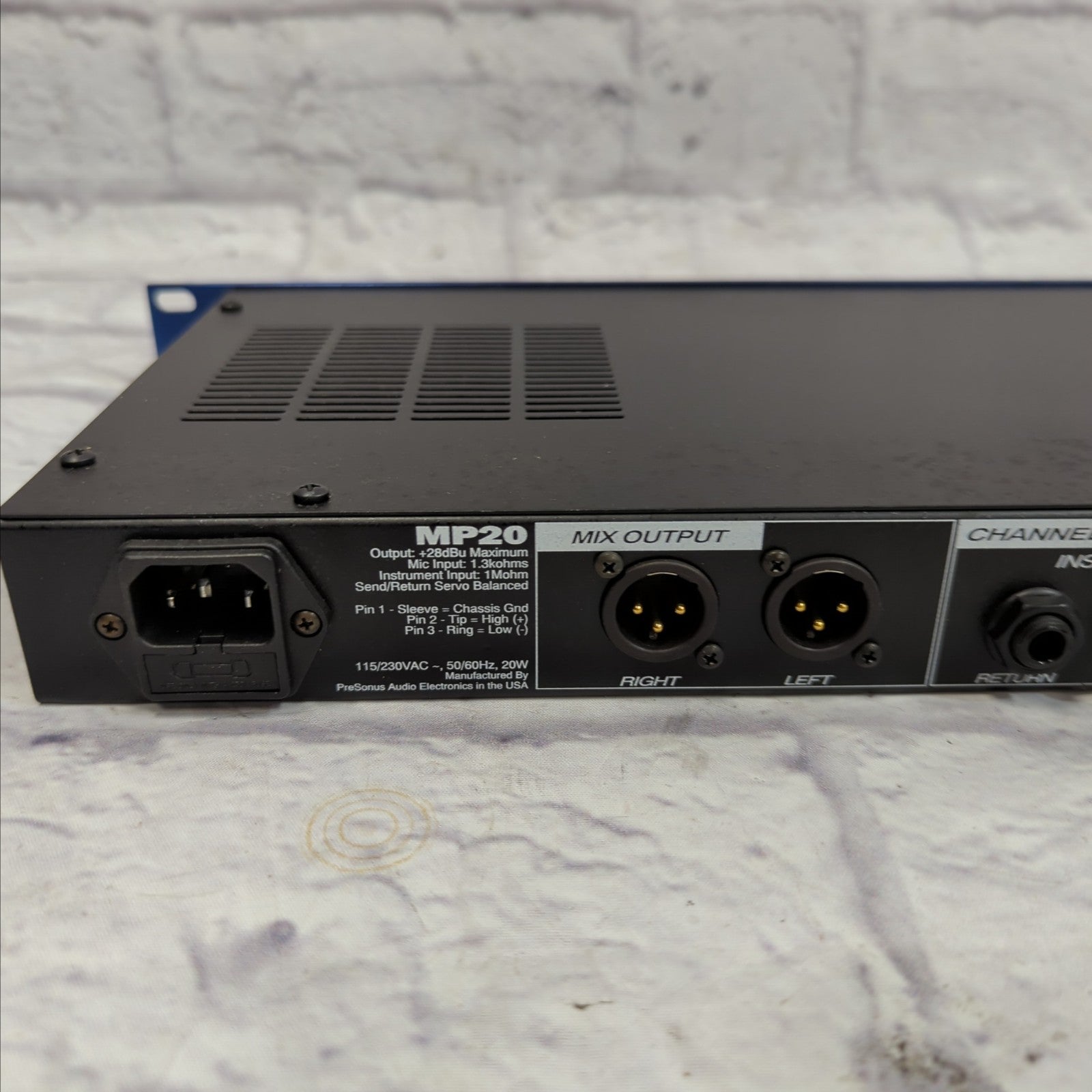 Presonus MP20 2Channel Microphone Preamp Evolution Music