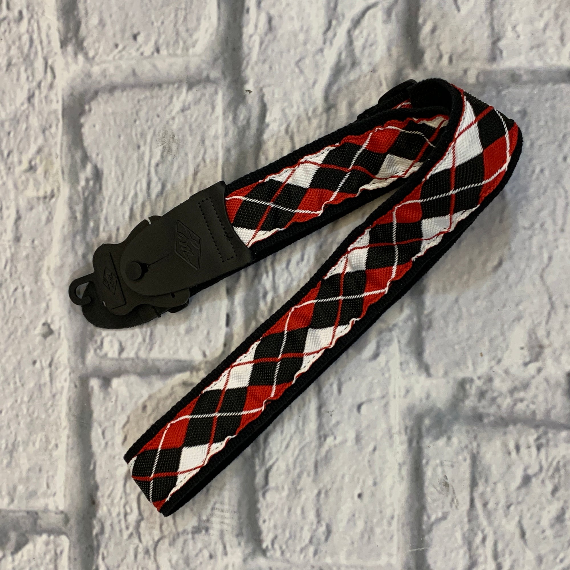 LM Products 2in Argyle Red Guitar Strap