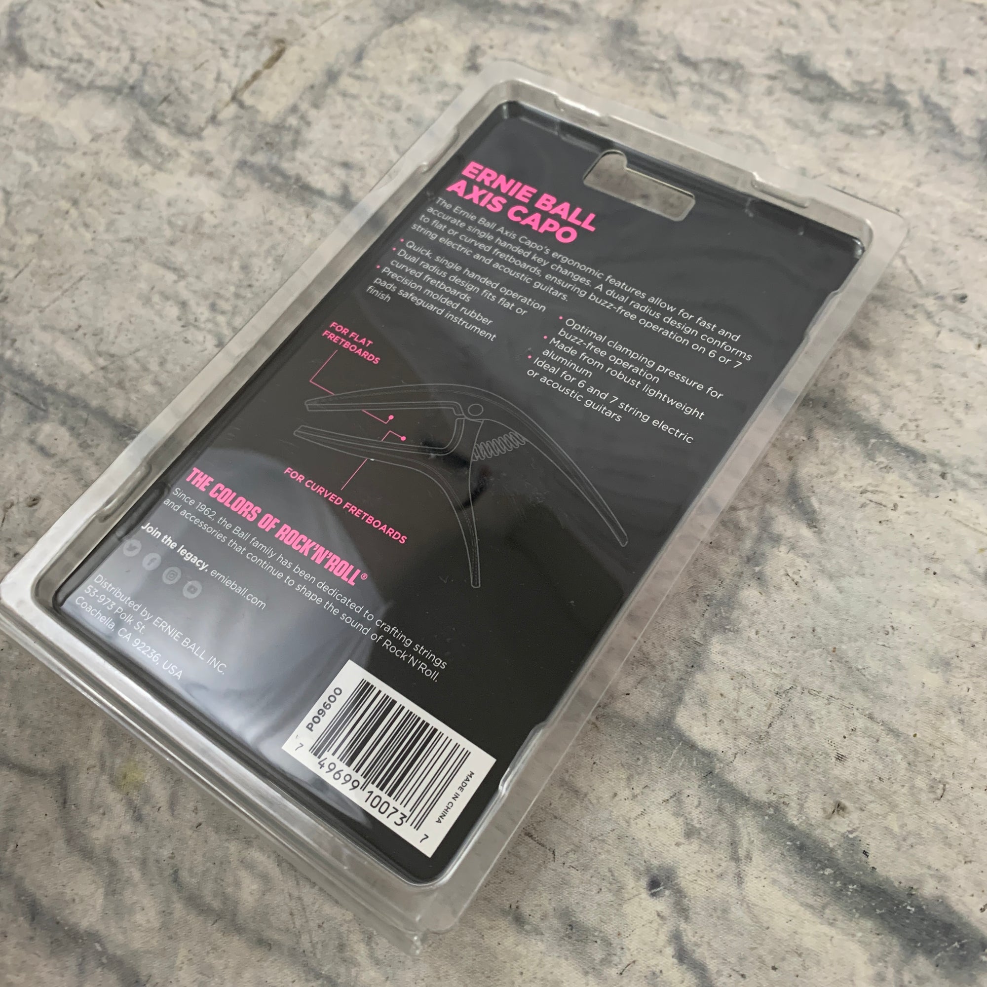 Ernie Ball Axis Dual Radius Capo - Black Satin