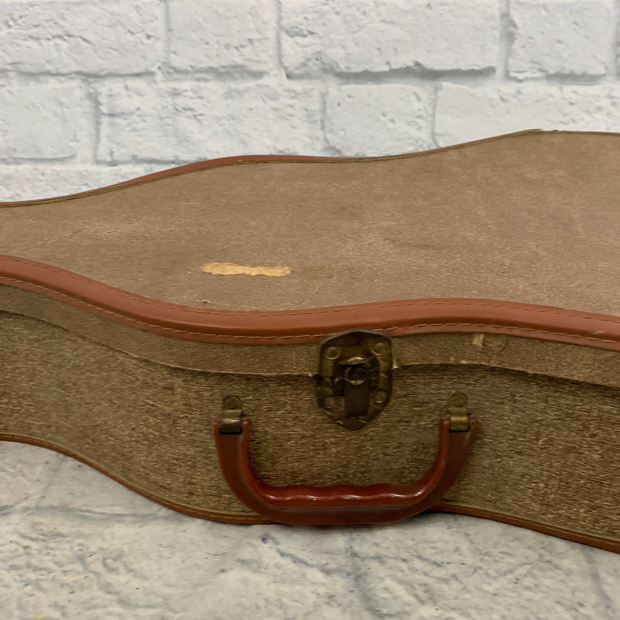 Vintage Tan Chipboard Parlor Guitar Case