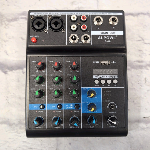 Unknown 4 Channel Live Mixer with Delay - Evolution Music