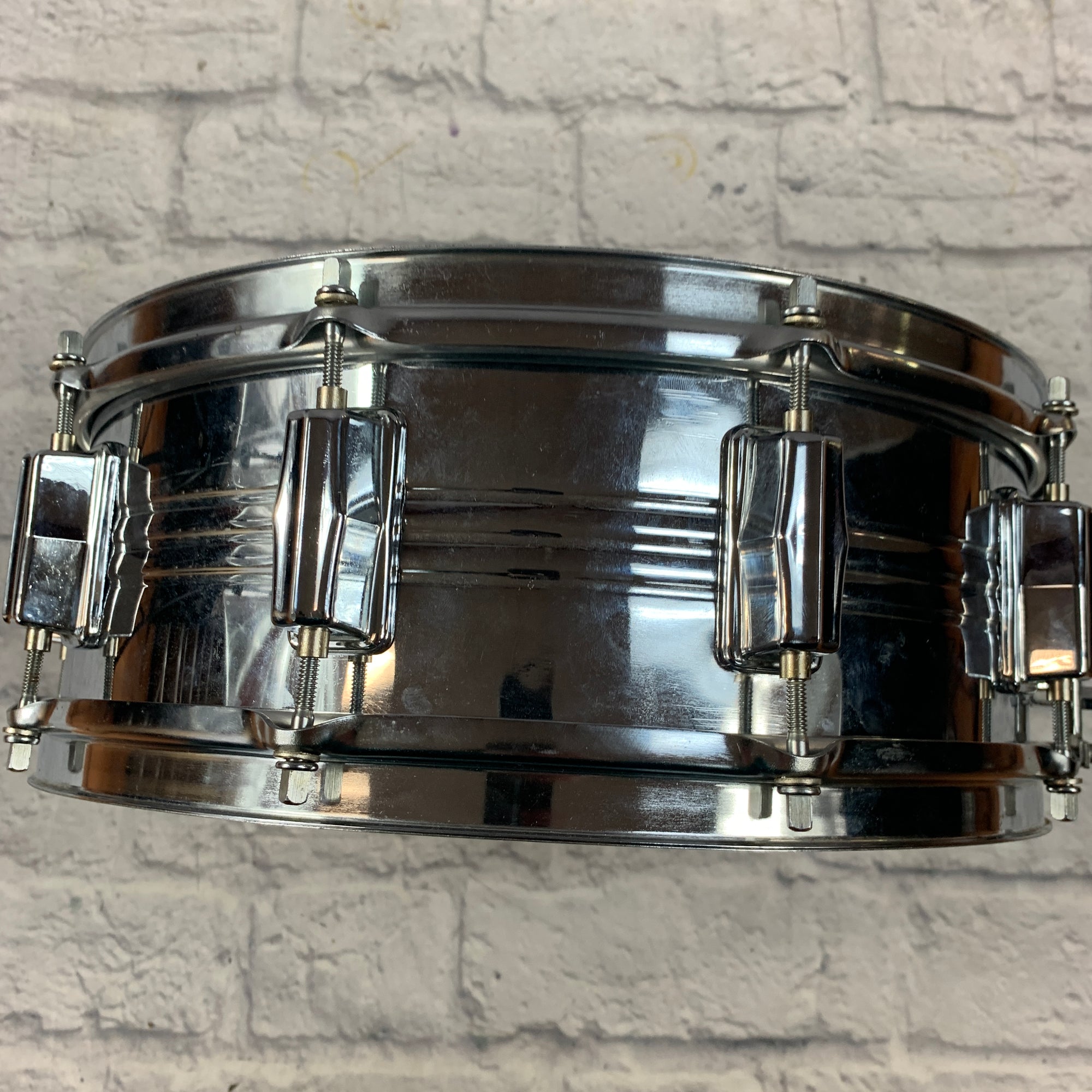 Pearl Japan Chrome Over Brass 10 Lug Snare Drum Evolution Music